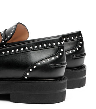 Stuart Weitzman PARKER LIFT MINI PEARL LOAFER PARKER LIFT MINI PEARL LOAFER in BLACK for Women | Stuart  main image 3