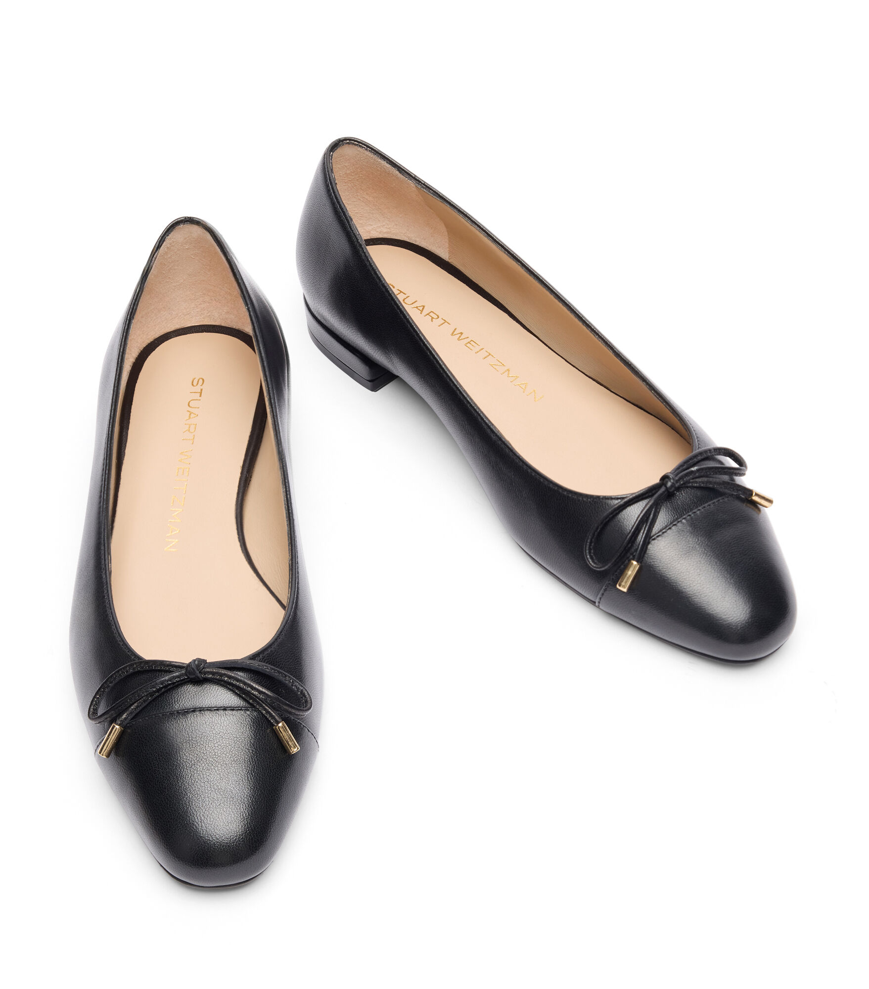 SLEEK BOW FLAT in BLACK for Women | Stuart Weitzman®