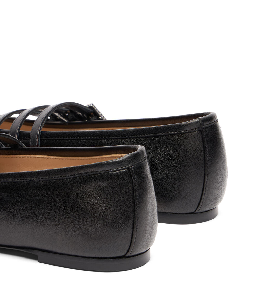 Stuart Weitzman CELESTE MARY JANE BALLET BLACK SL560LARBLK