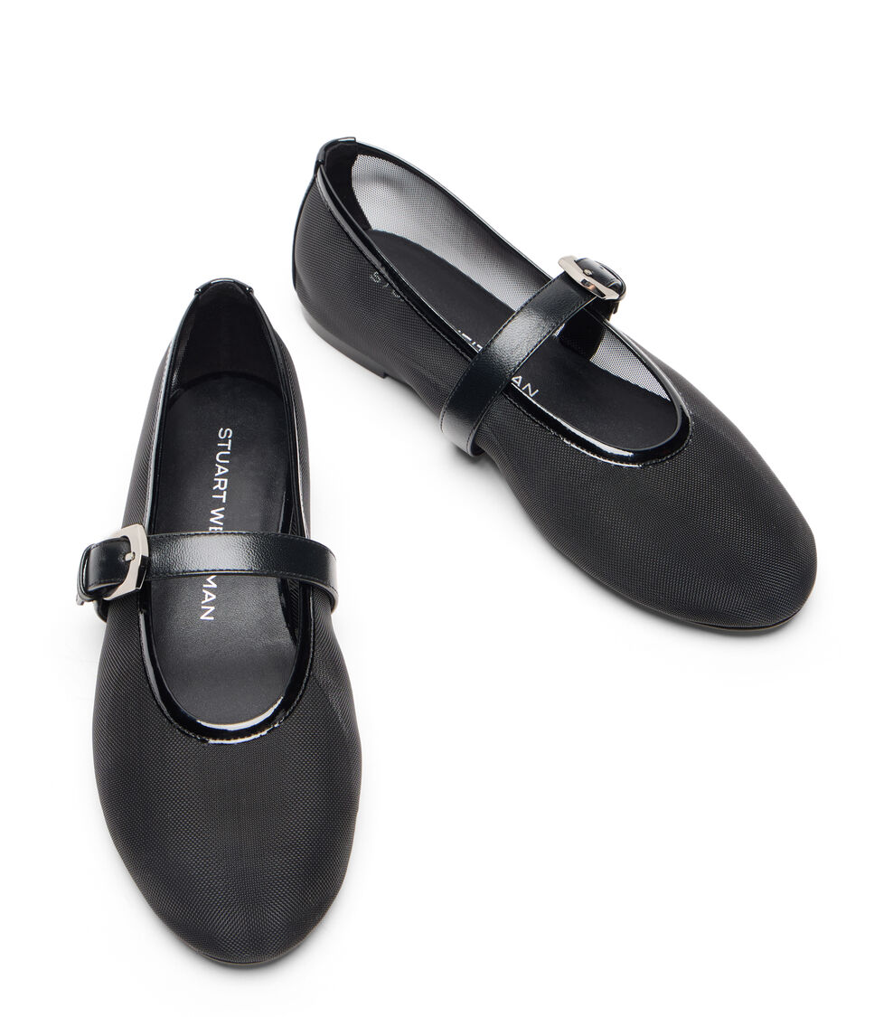 Stuart Weitzman SAI BAREITALL MARY JANE BLACK SN511MGPBLK