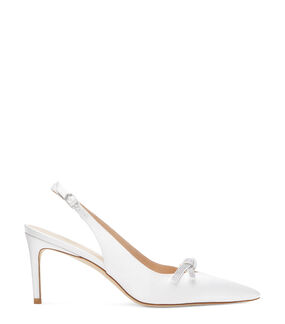 Stuart Weitzman SW BOW 75 SLINGBACK WHITE SB595SANWHT