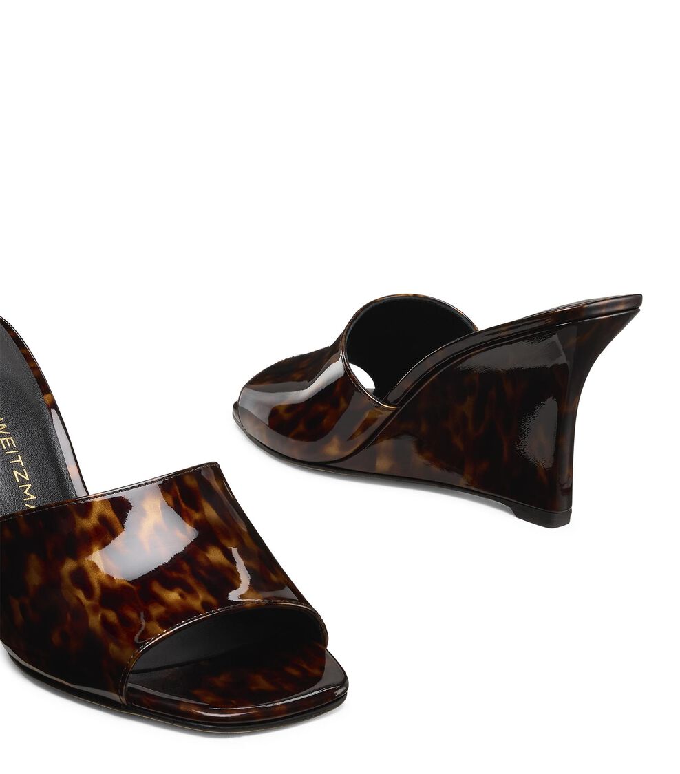 Stuart Weitzman VINNIE WEDGE MULE 85 CLASSIC SN848GORQ1R