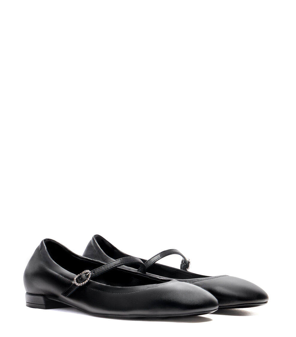 Stuart Weitzman CLARIS BALLET FLAT BLACK SI573SMOBLK