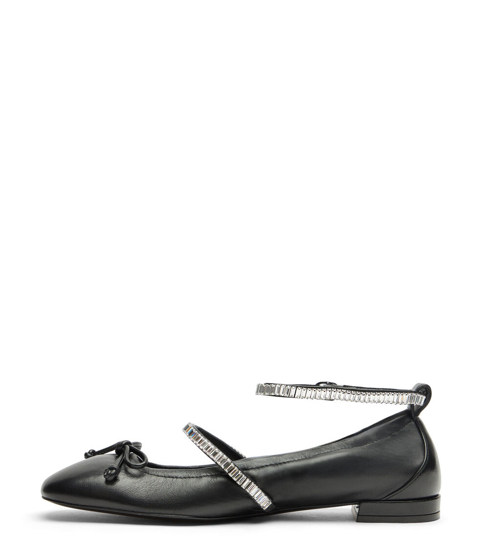 Stuart Weitzman STEFANIE BALLET FLAT BLACK/CLEAR SI443LCRBCL