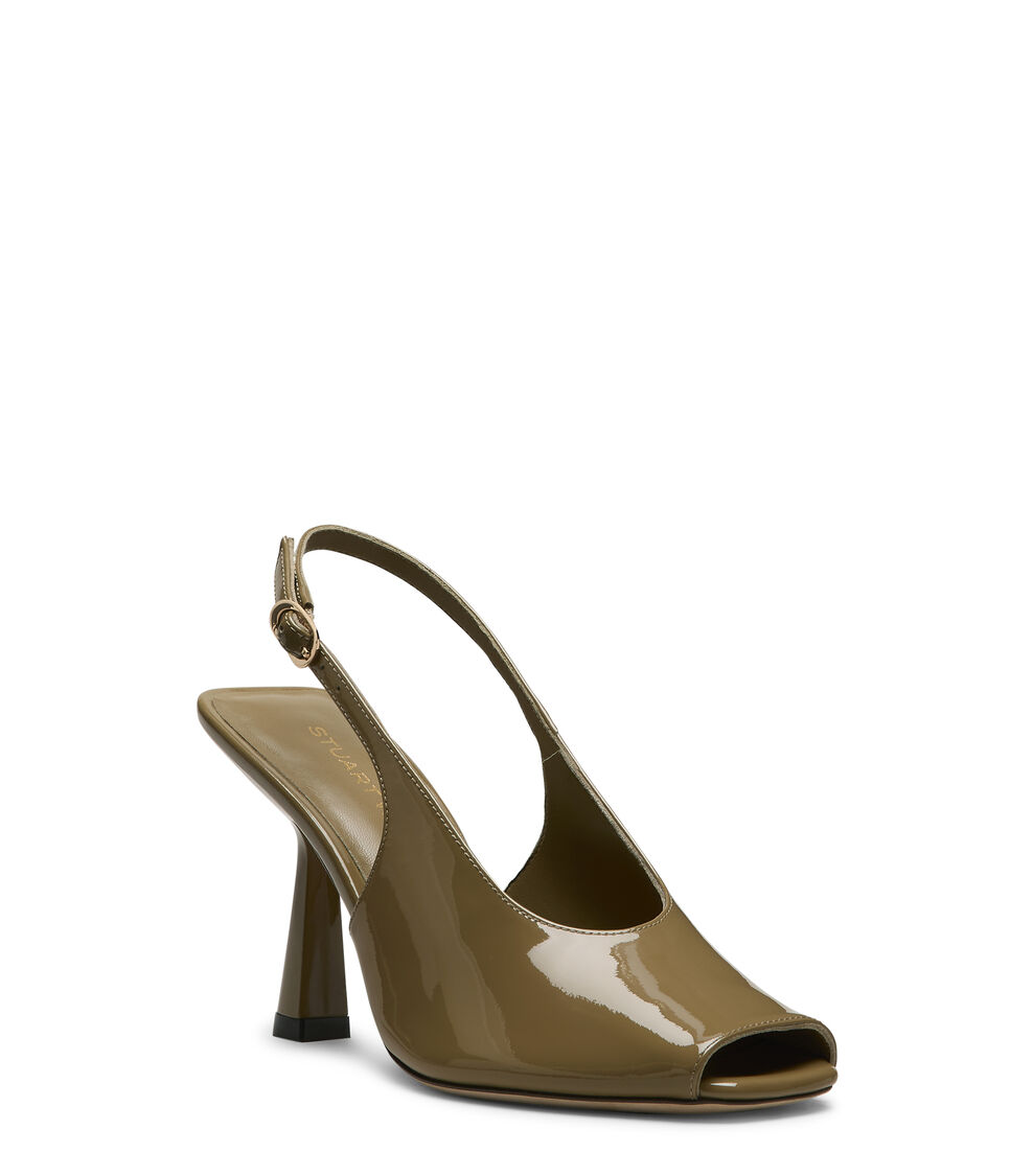 Stuart Weitzman VAL SLINGBACK 85 GOLDEN OLIVE SN003PATVC5