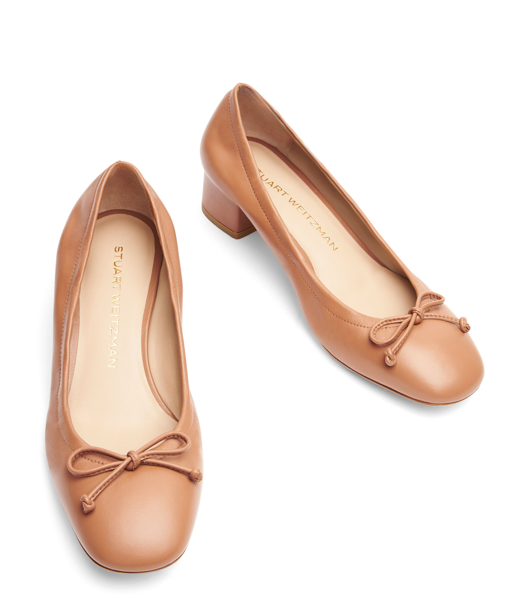 Tan flat pumps hot sale