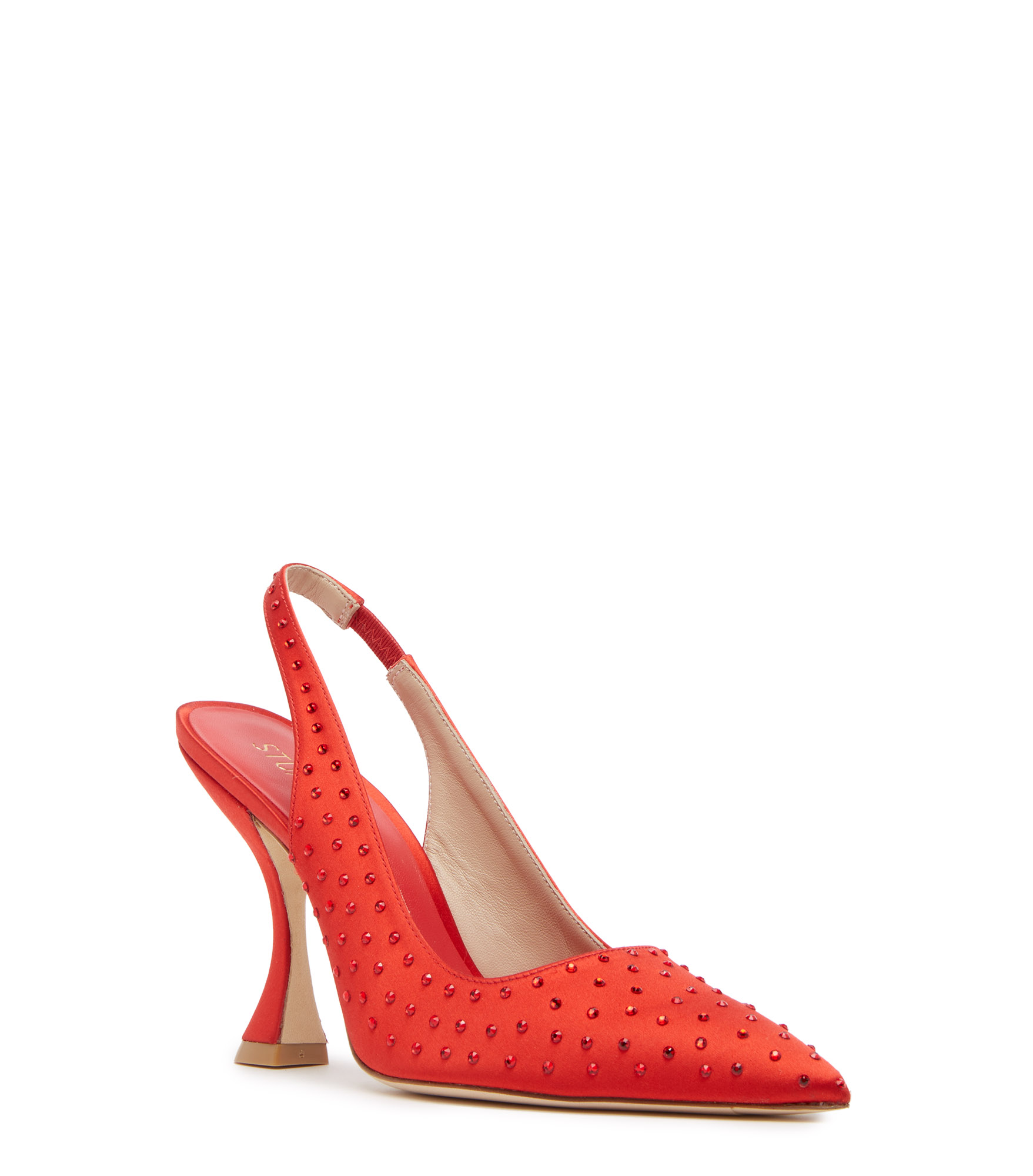  Stuart Weitzman Glam Xcurve 100 Slingback - Woman  Red 36.5 