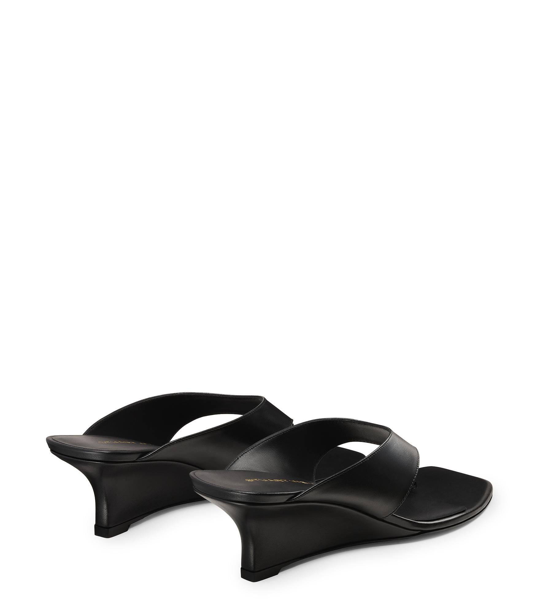  Stuart Weitzman Vinnie Wedge Thong 50 - Frau Keilabsatzschuh Black 39.5 