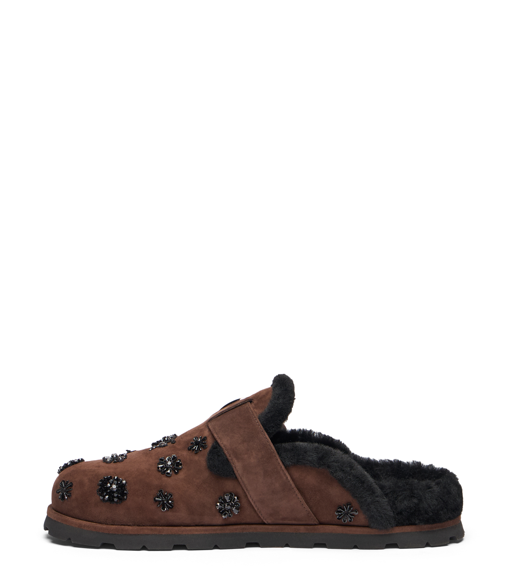  Stuart Weitzman Chrystie Shearling Mule - Frau  Walnut/black 36 