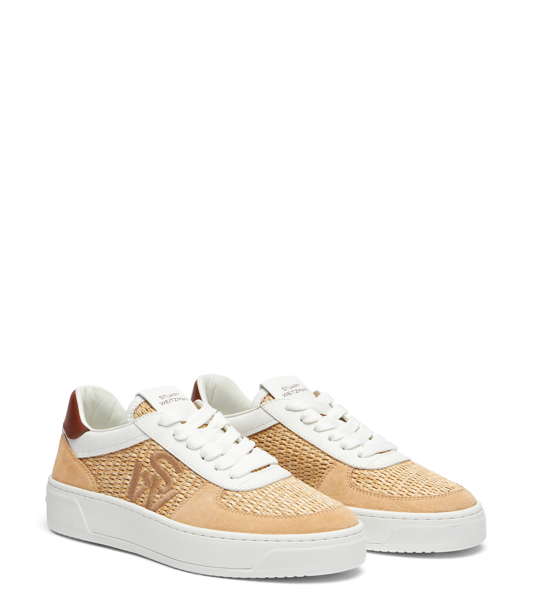  Stuart Weitzman Sw Courtside Logo Sneaker - Woman  Sand 36 