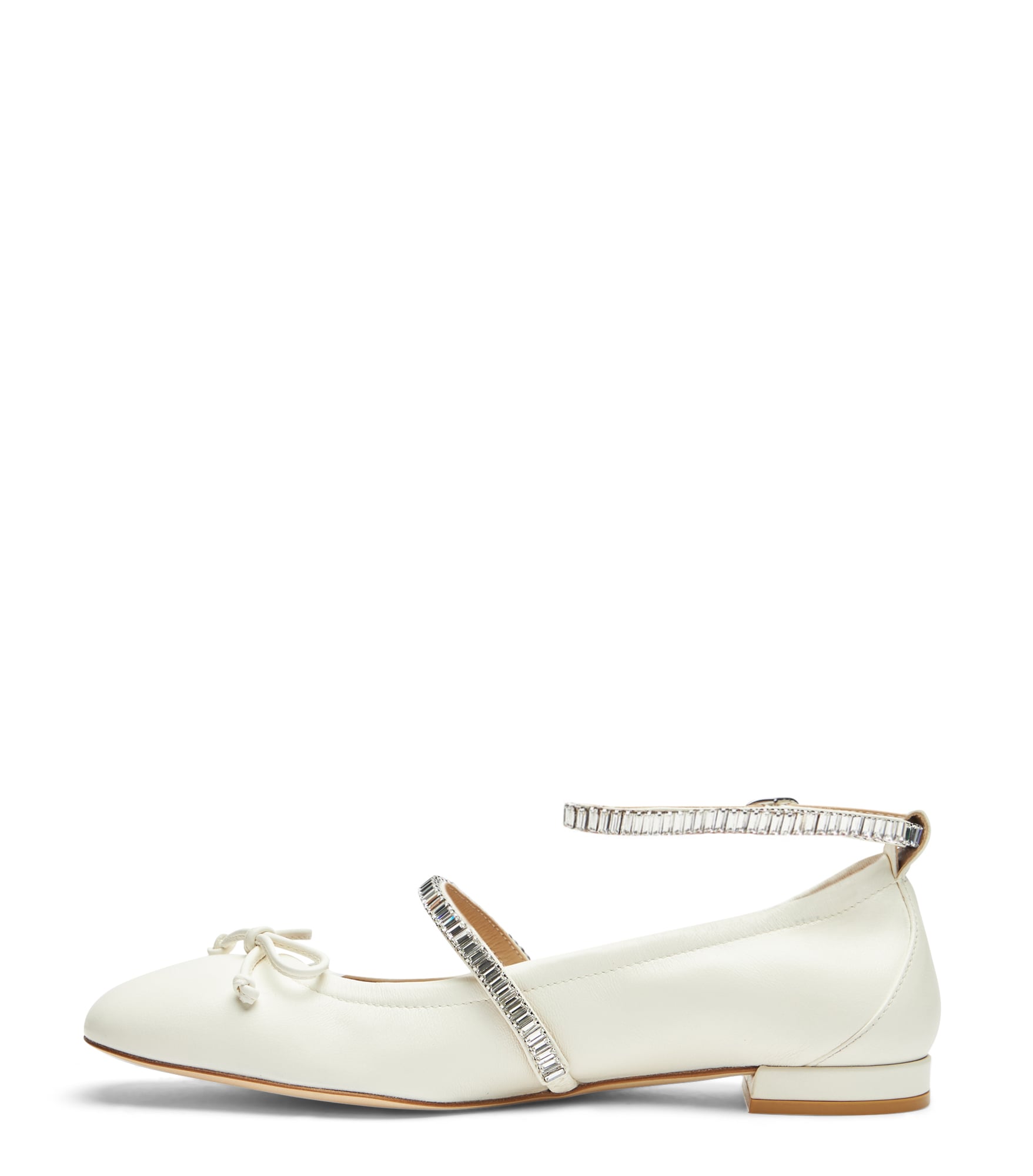 Stuart Weitzman Stefanie Ballet Flat - Woman  Cream/clear 36.5 