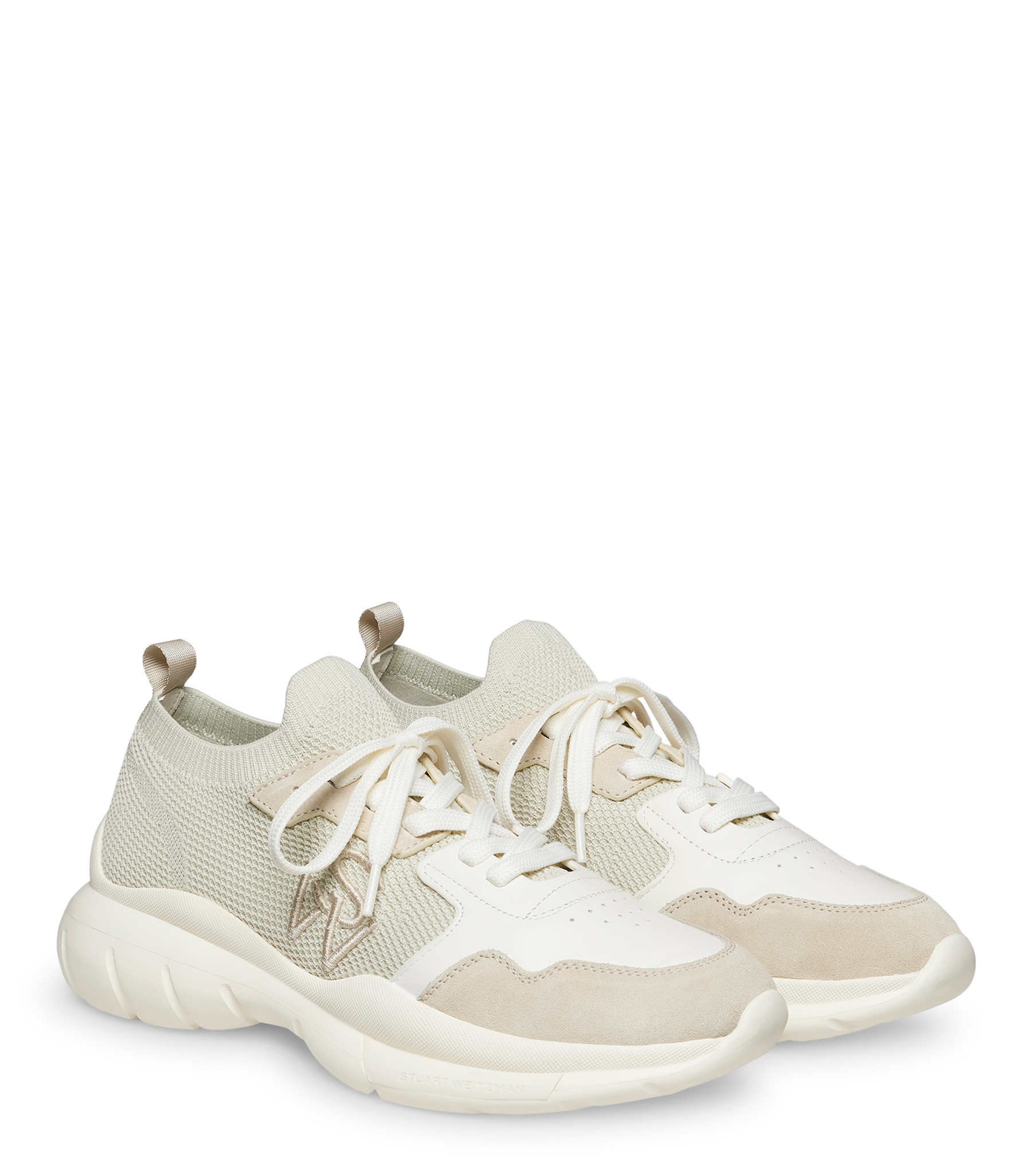  Stuart Weitzman 5050 Sneaker - Woman  Light Beige/off White 40 