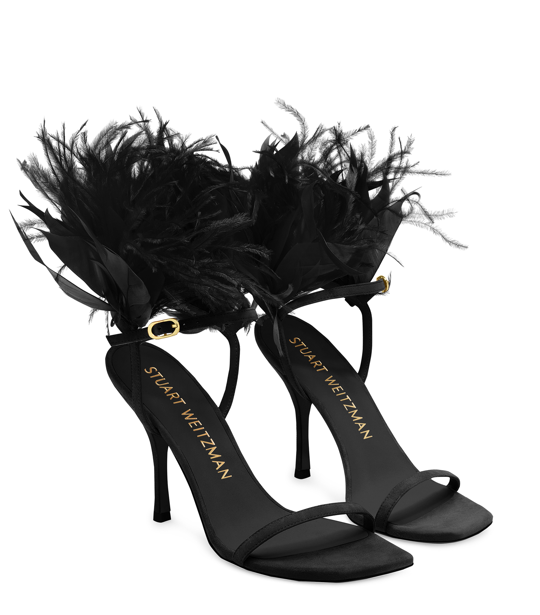  Stuart Weitzman Plume 100 Sandal - Mujer  Negro 35 