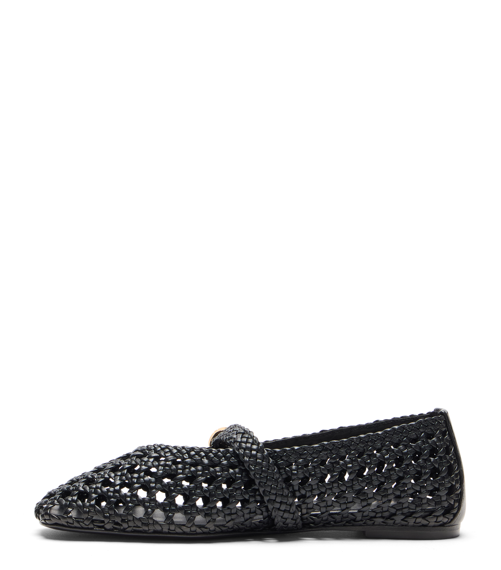  Stuart Weitzman Prima Woven Mary Jane - Frau Loafer Und Flache Schuhe Black 36.5 