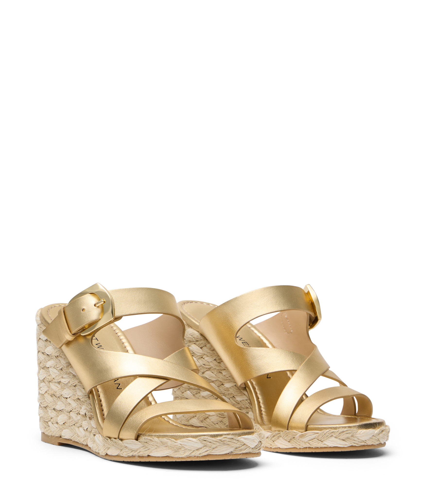  Stuart Weitzman Sai Espadrille Wedge - Frau Keilabsatzschuh Golden 40 