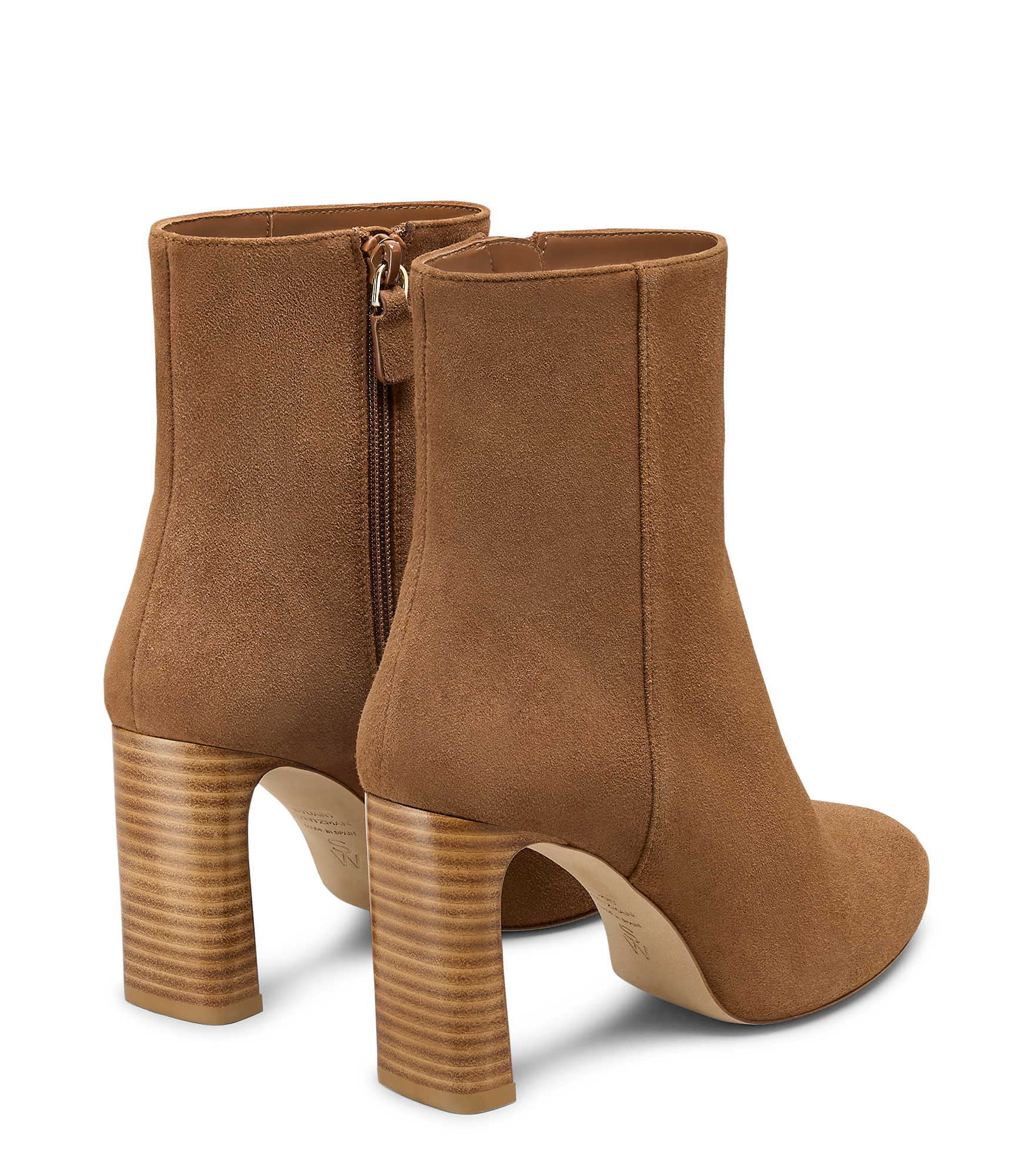  Stuart Weitzman Babette Platform Zip Bootie - Frau Stiefel Und Stiefeletten Toasted Almond/new Camel 41.5 