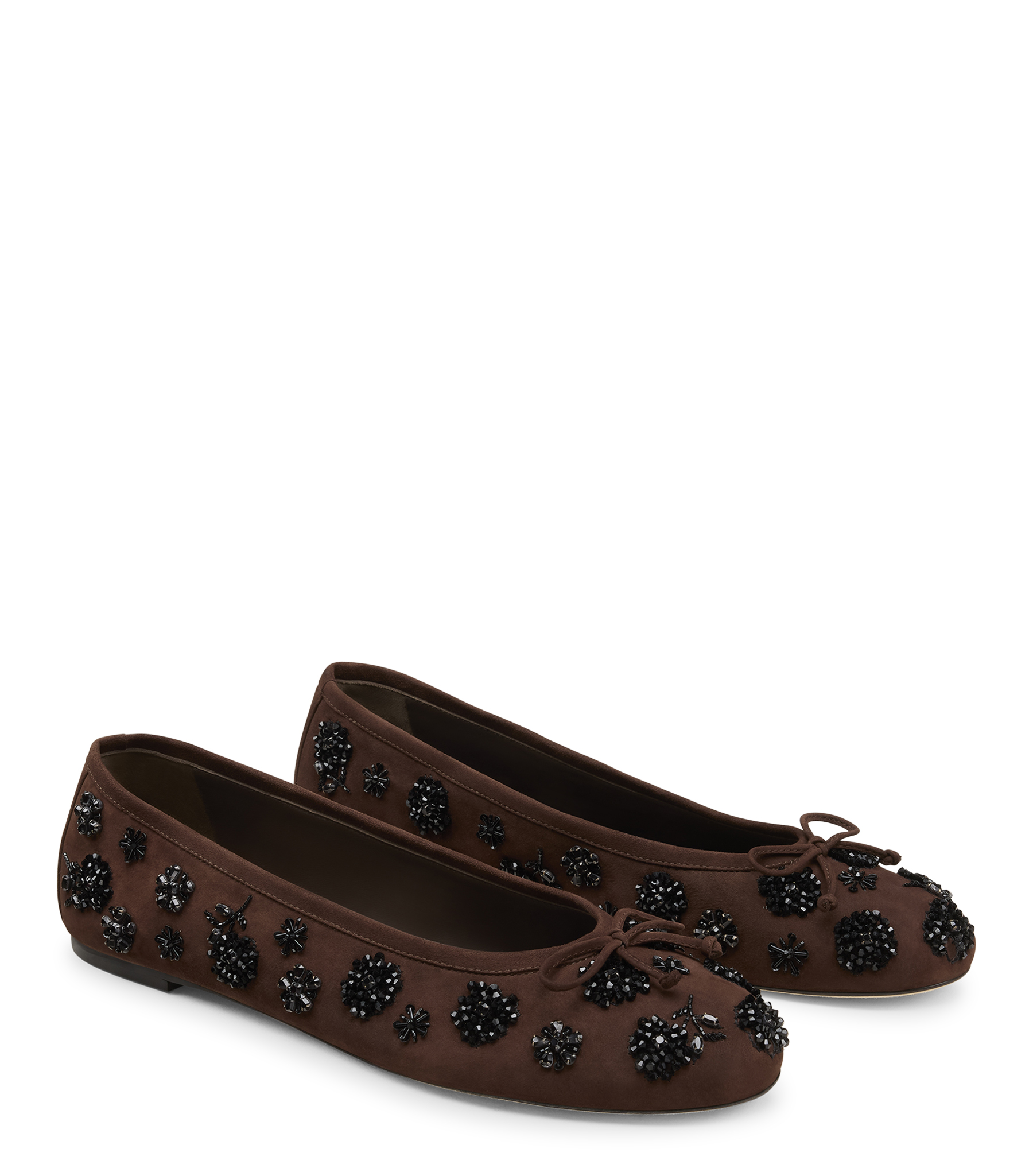  Stuart Weitzman Prima Bow Ballet - Woman  Walnut/black 36 