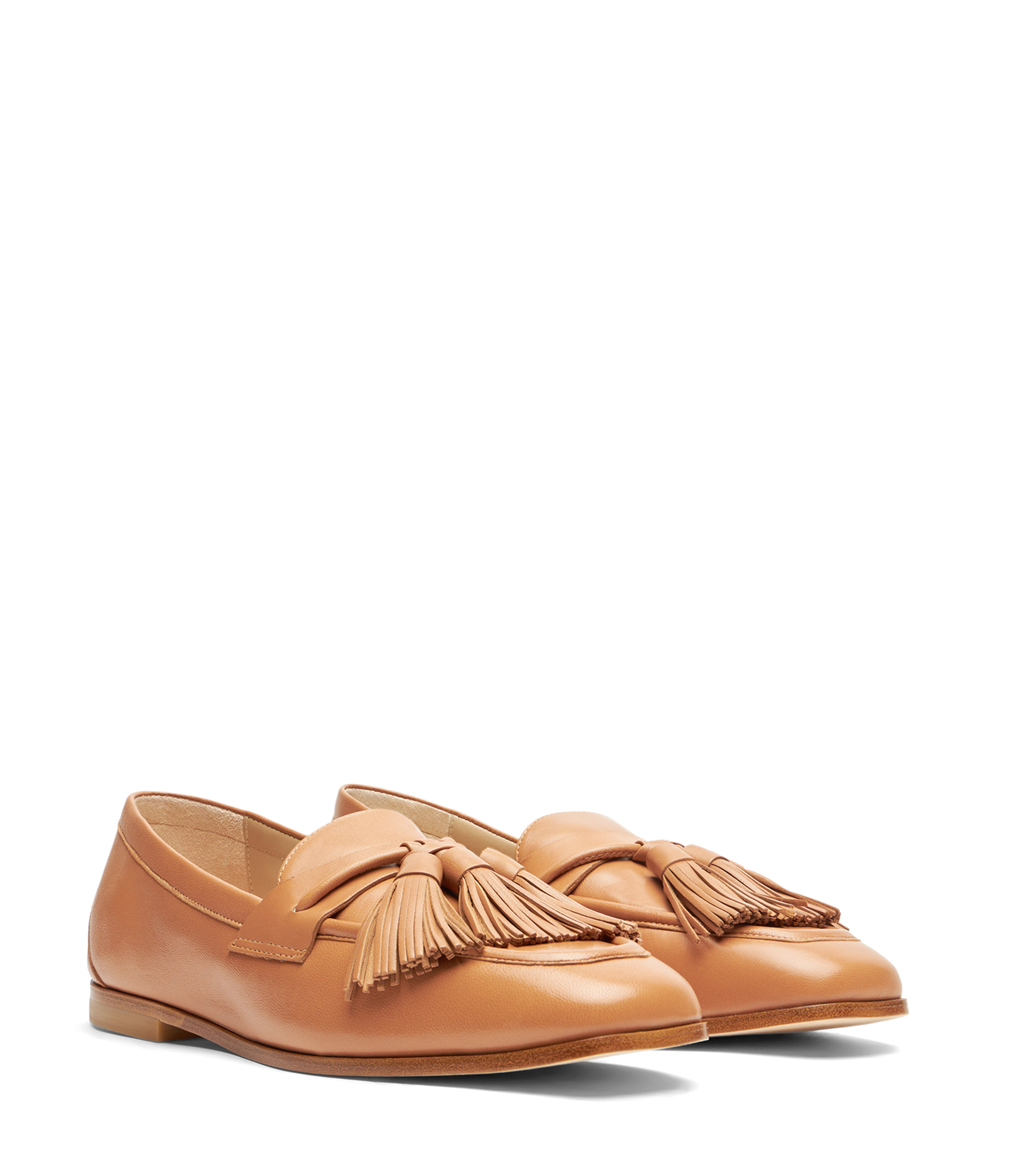  Stuart Weitzman Lindi Tassel Loafer - Woman  Tan 35 