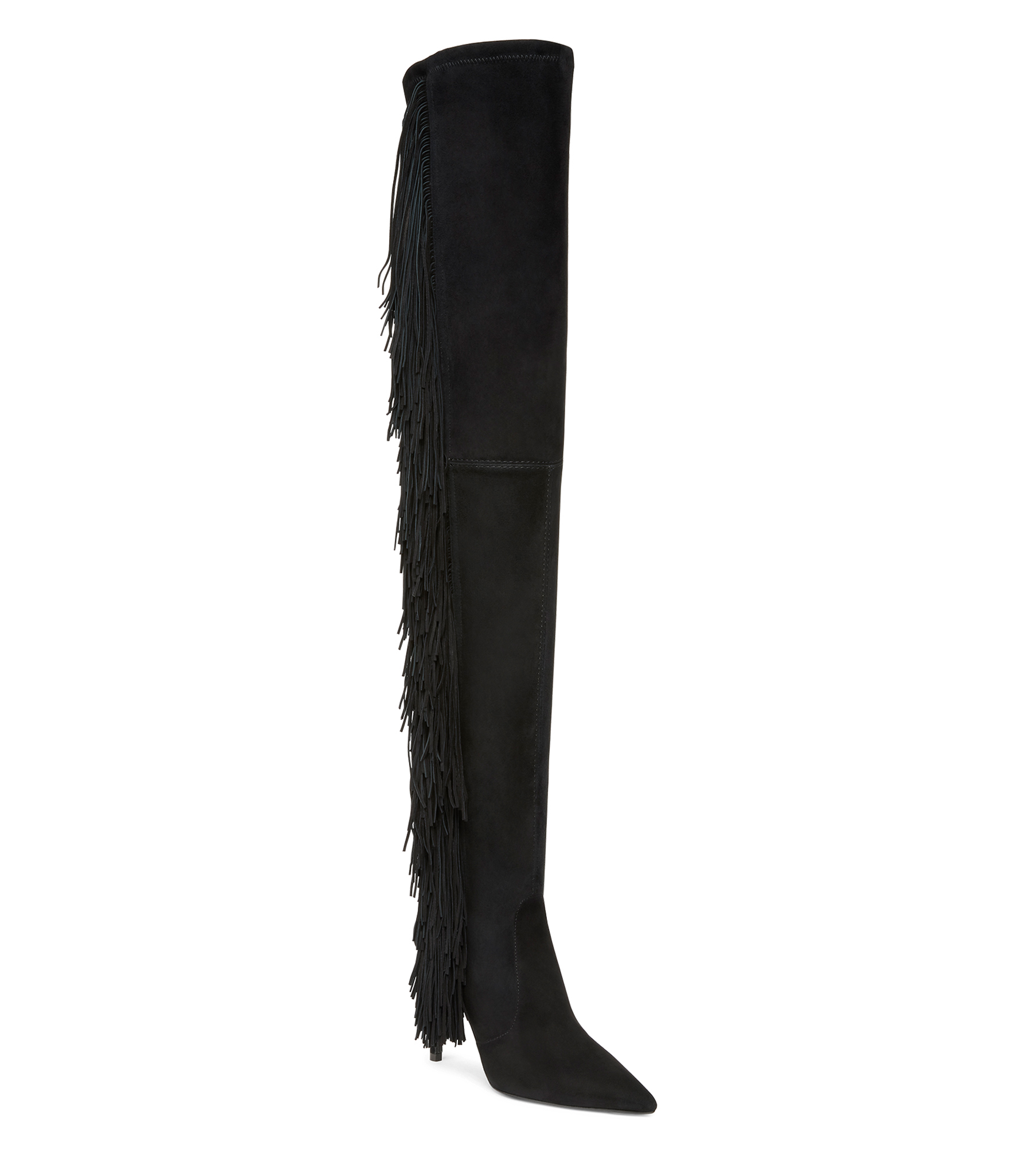  Stuart Weitzman Ultrastuart Fringe 100 Boot - Frau  Schwarz 36 