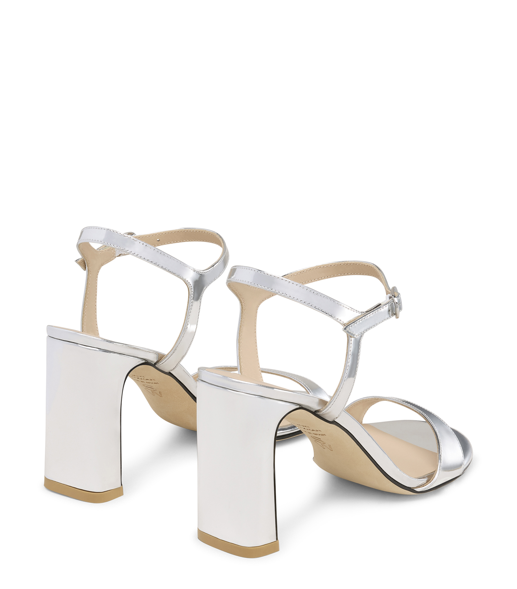  Stuart Weitzman Babette 85 - Woman Sandals Silver 38 