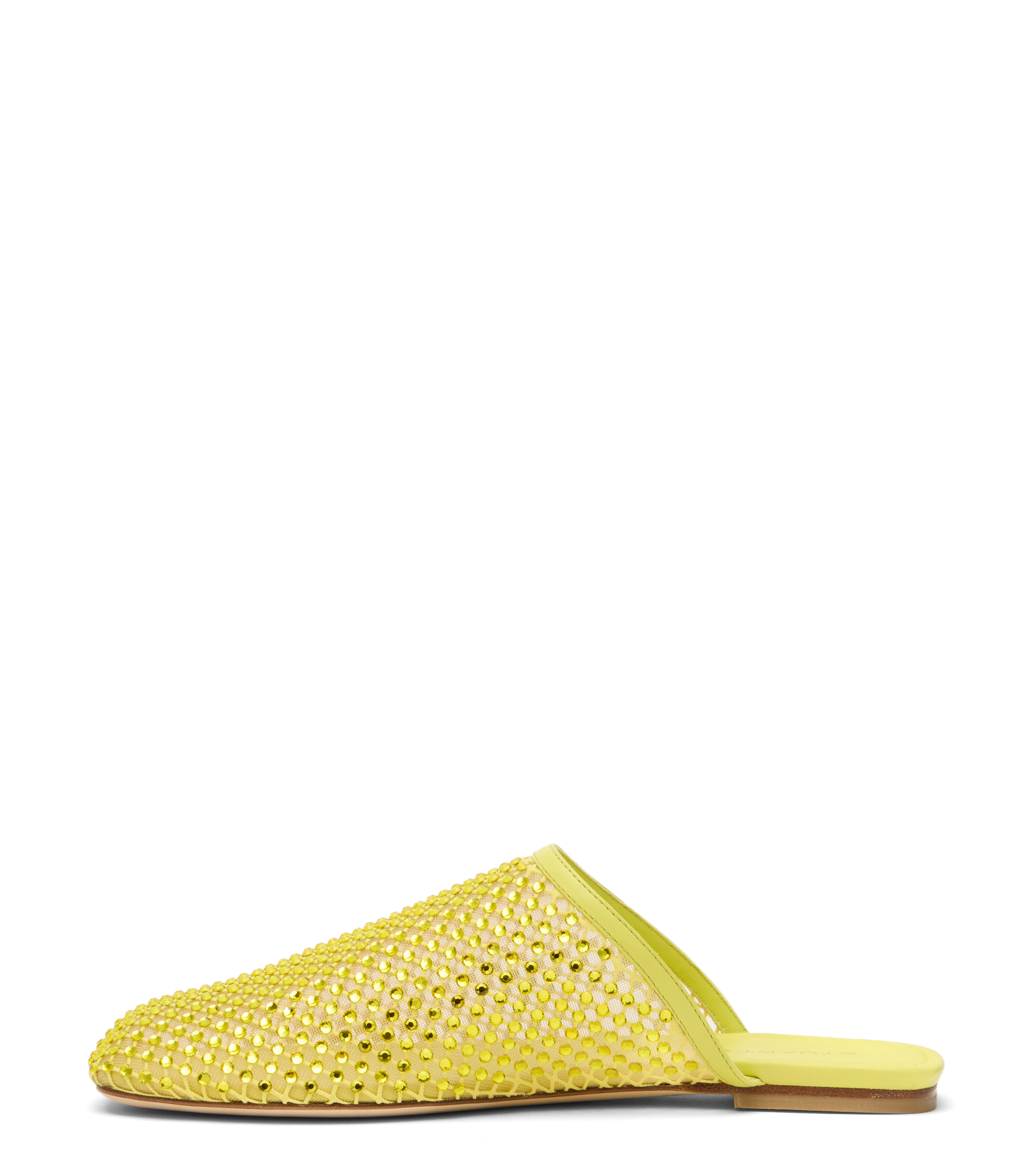  Stuart Weitzman Bareitall Shine Mule - Woman Sandals Citrine 36.5 