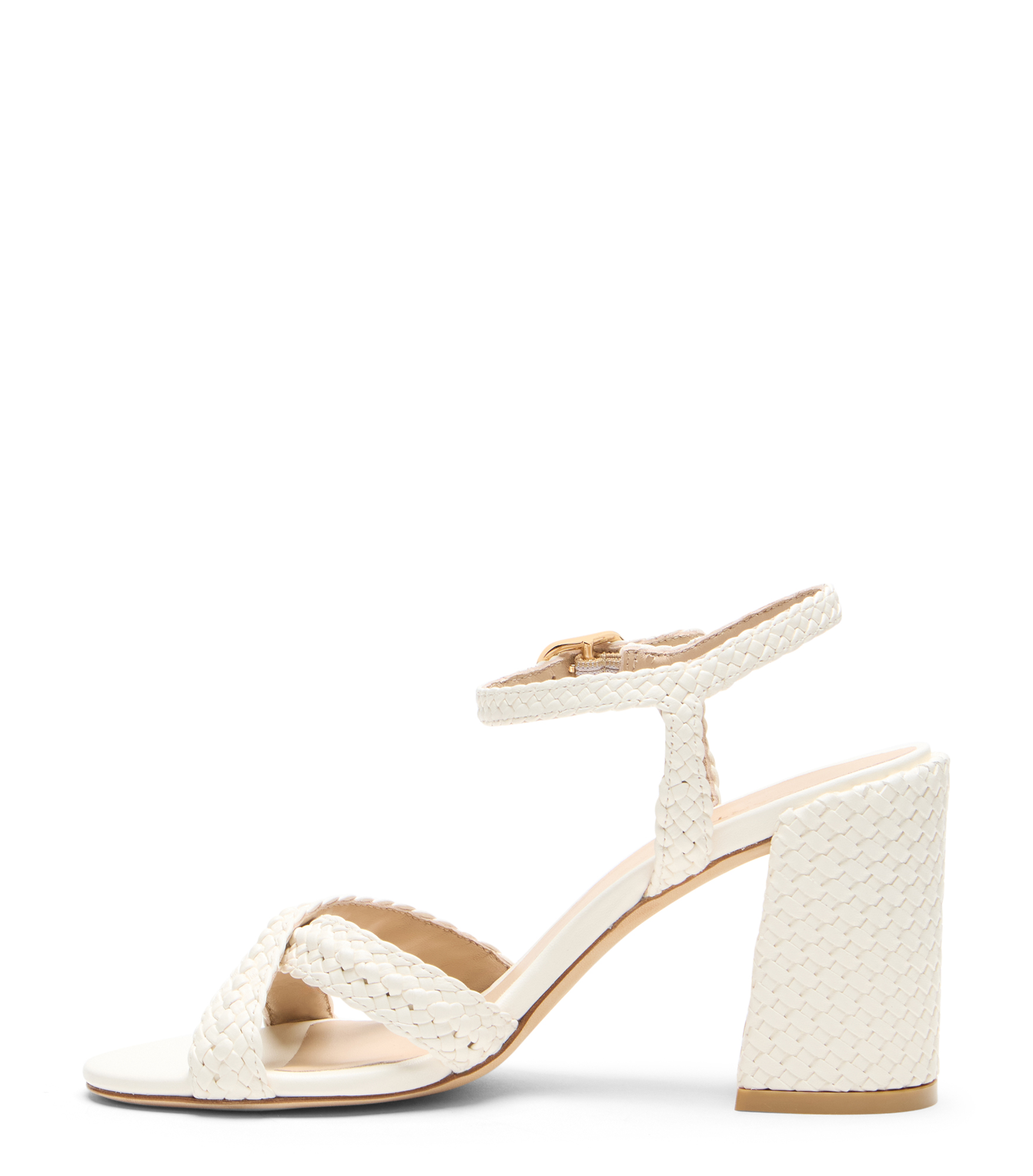  Stuart Weitzman Alyssa Woven Block 85 - Frau Sandalen Cream 38 