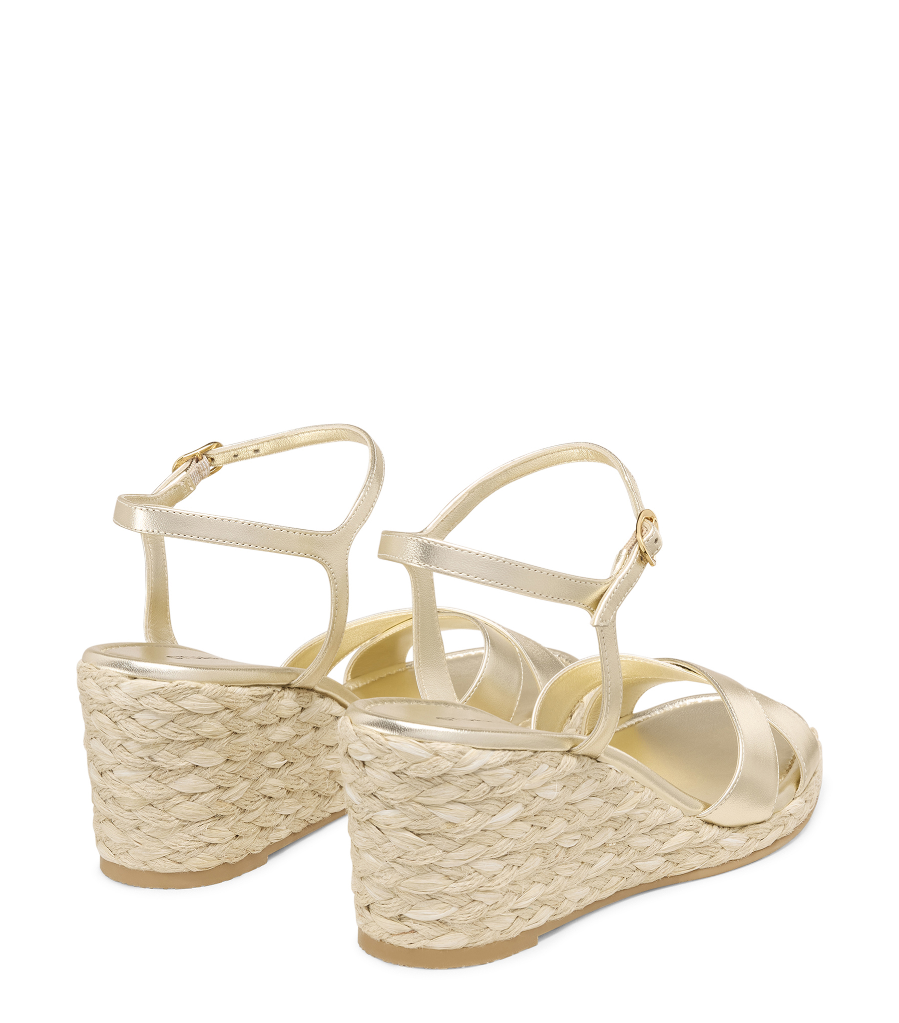  Stuart Weitzman Dayna Espadrille Wedge - Woman Wedges Light Gold/natural 36.5 