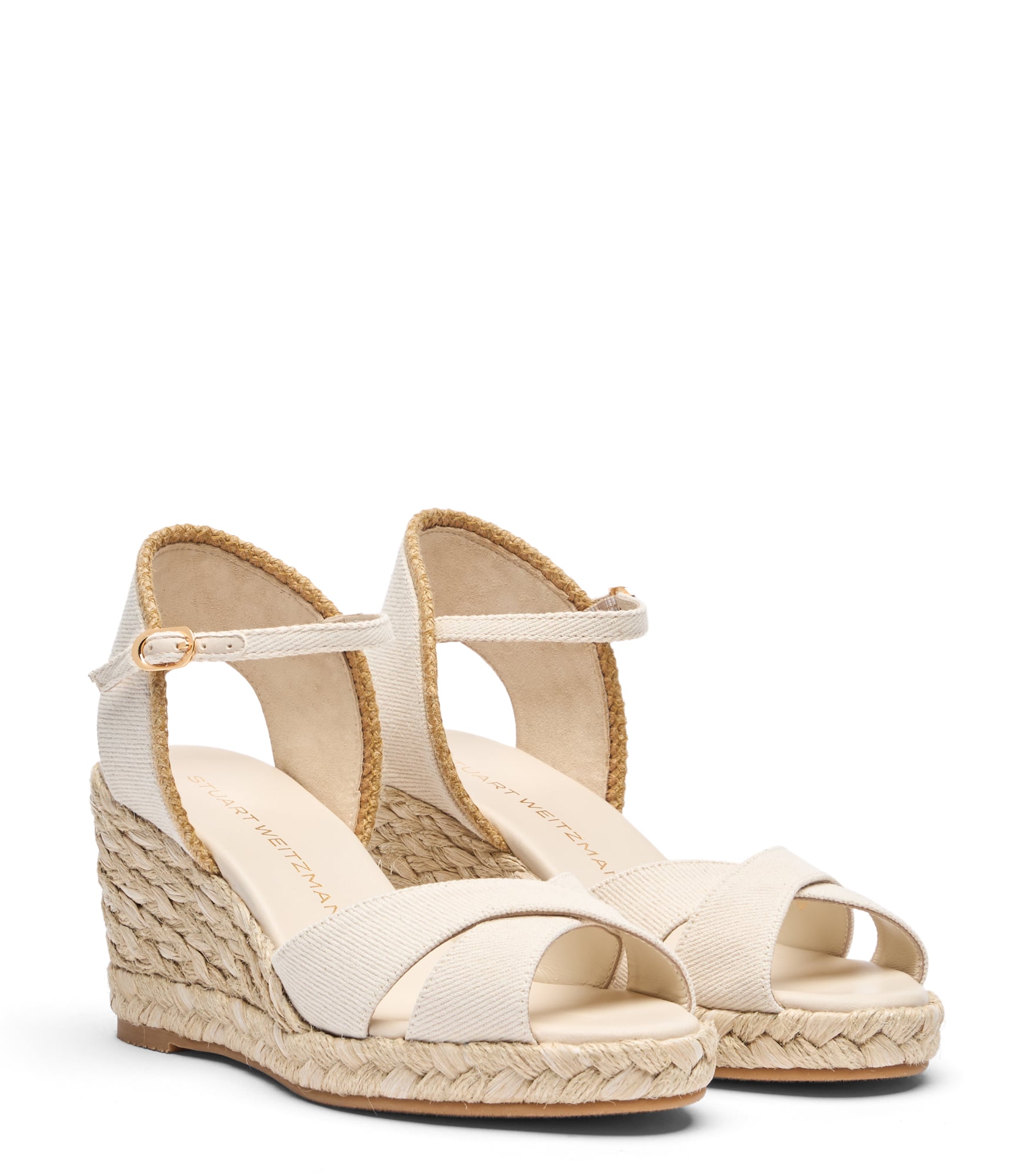  Stuart Weitzman Mirela Ii Espadrille Wedge - Woman  Linen/ Natural 41 