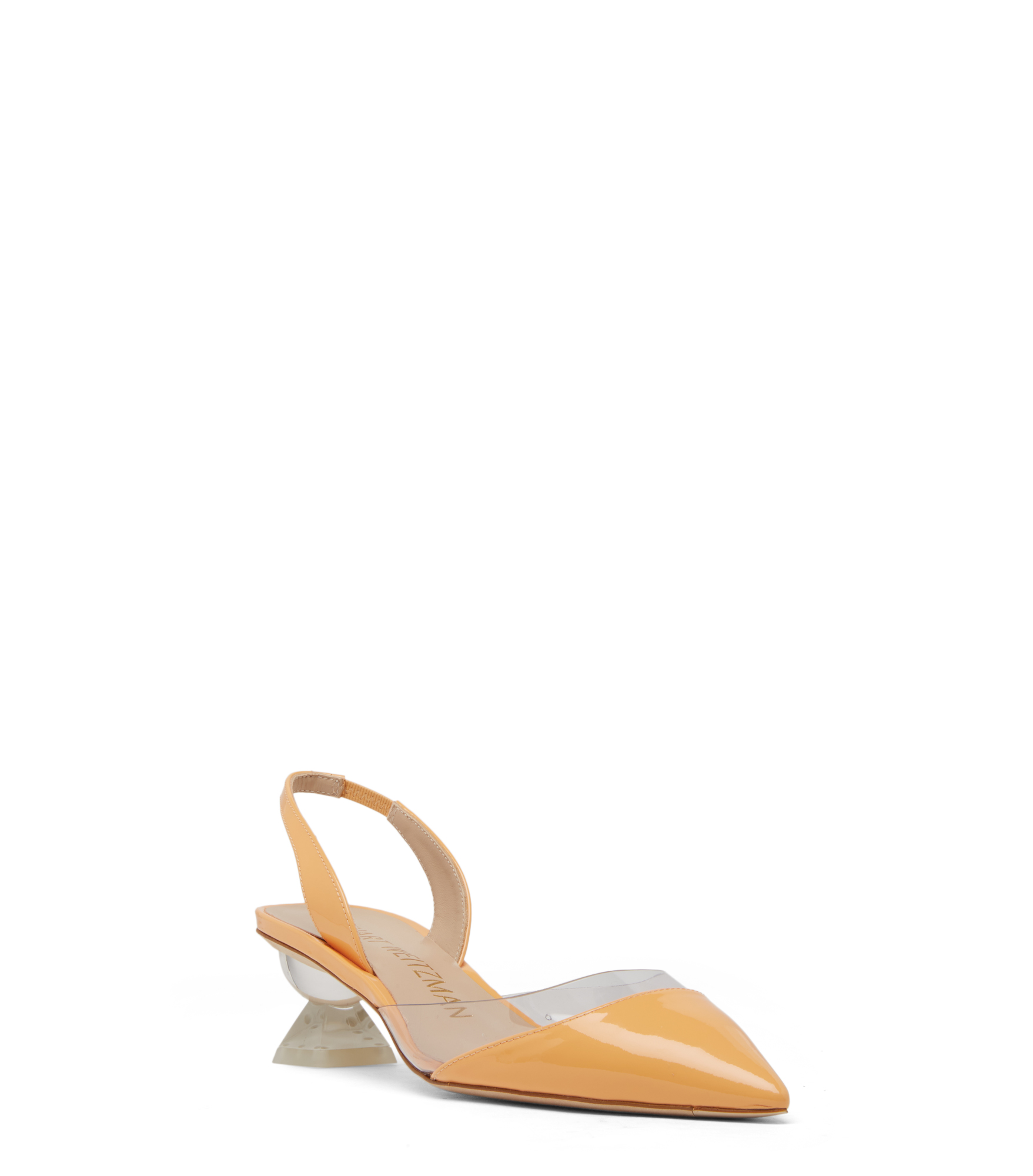  Stuart Weitzman Lucite Sculpt Sling 50 Pm - Woman  Mango 37 