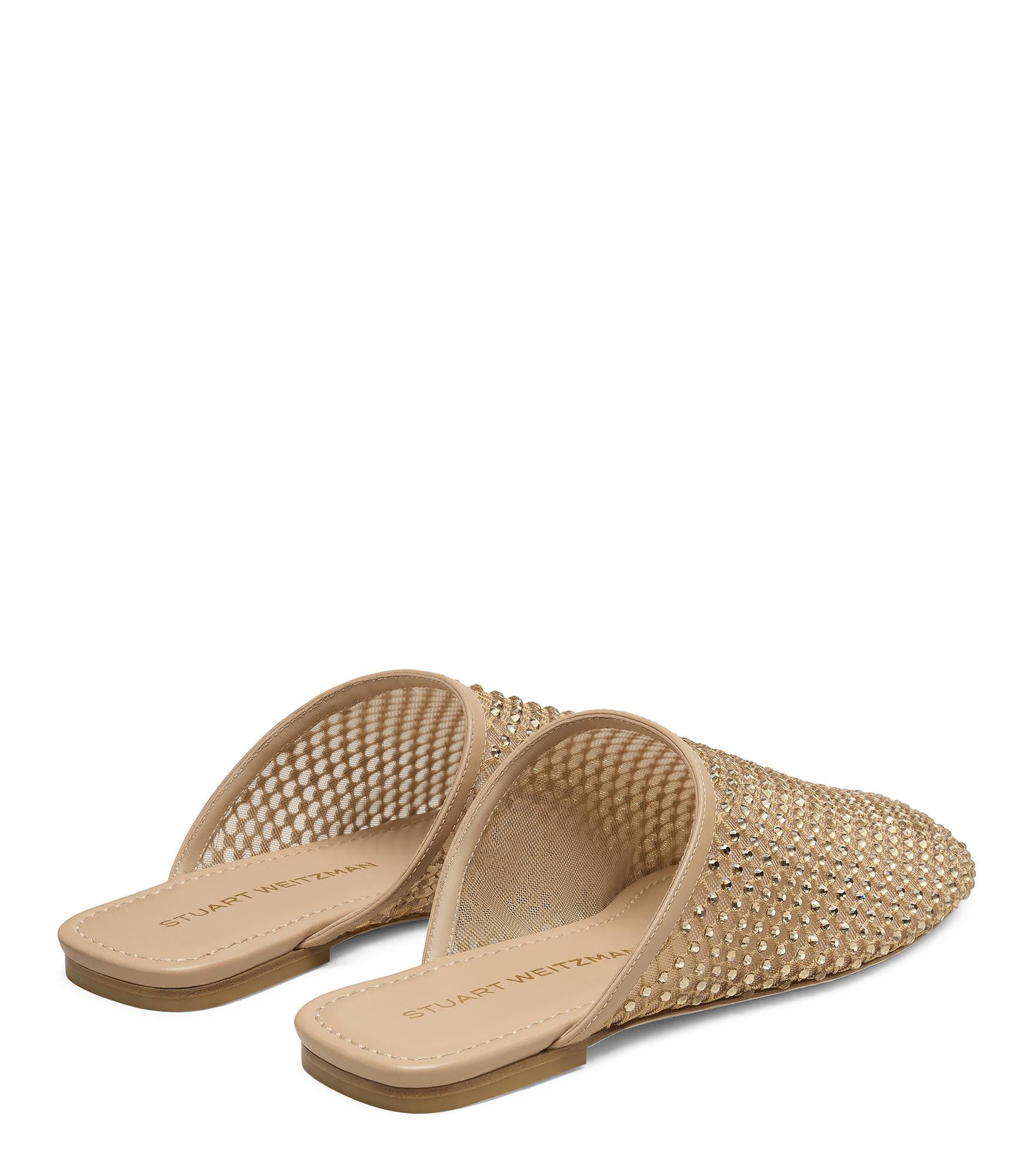  Stuart Weitzman Bareitall Shine Mule - Woman Sandals Adobe 38.5 