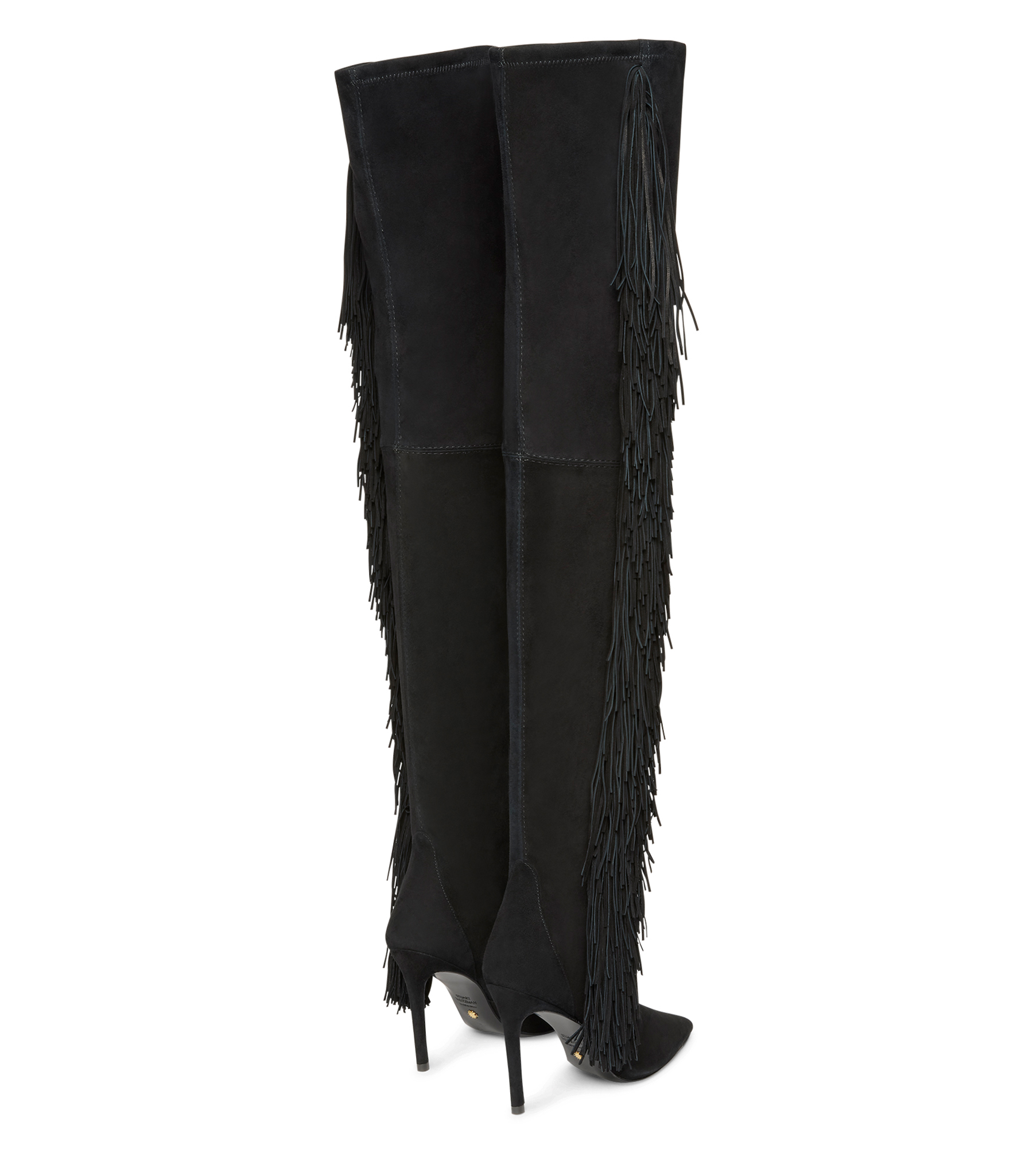  Stuart Weitzman Ultrastuart Fringe 100 Boot - Frau  Schwarz 36 