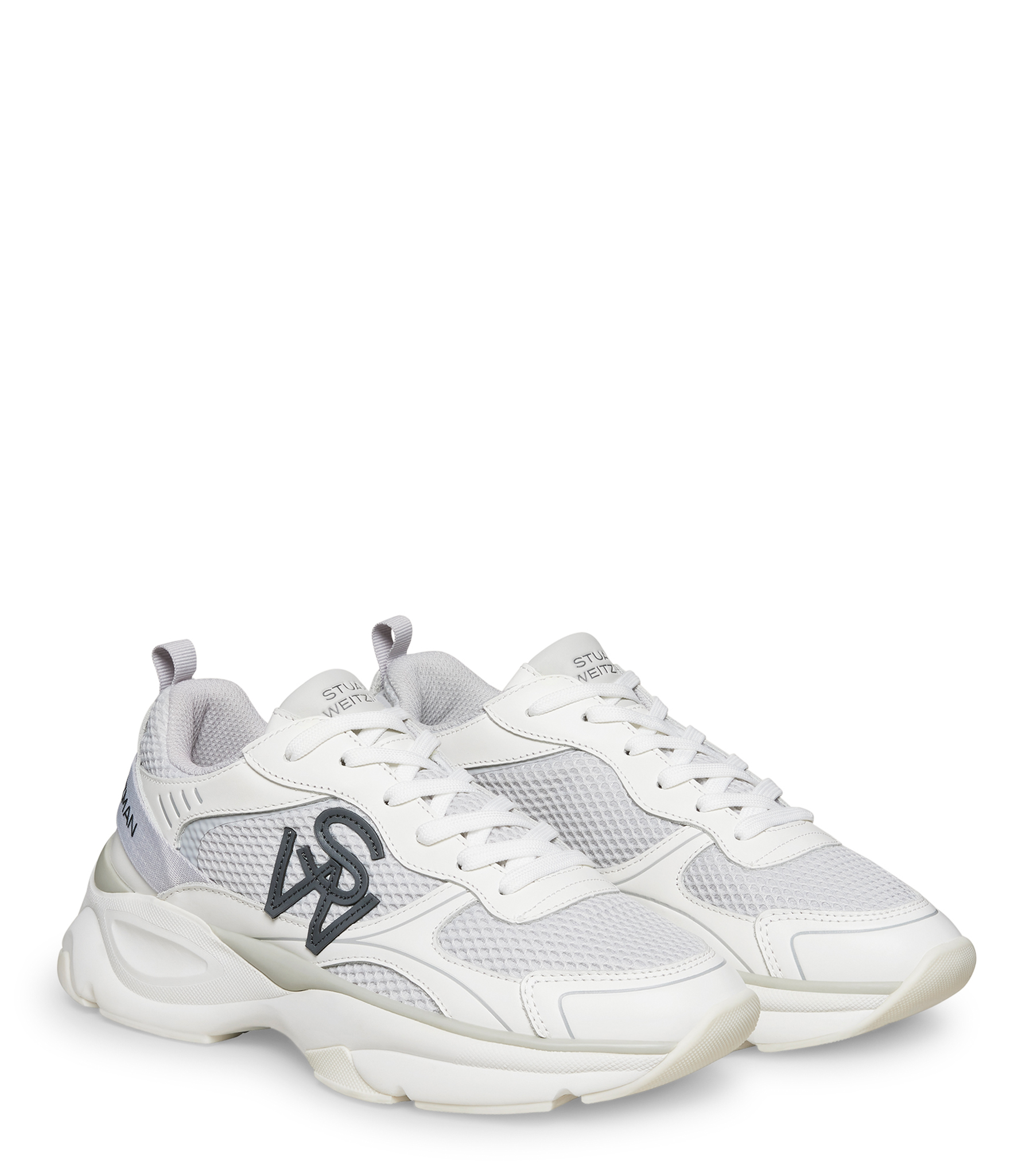  Stuart Weitzman Sw Trainer - Frau  Grauweiss 41 