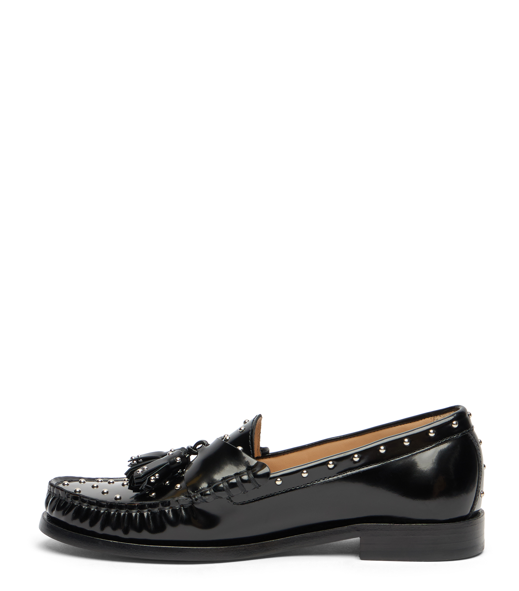  Stuart Weitzman Lottie Sostud Tassel Loafer - Woman  Black 36.5 