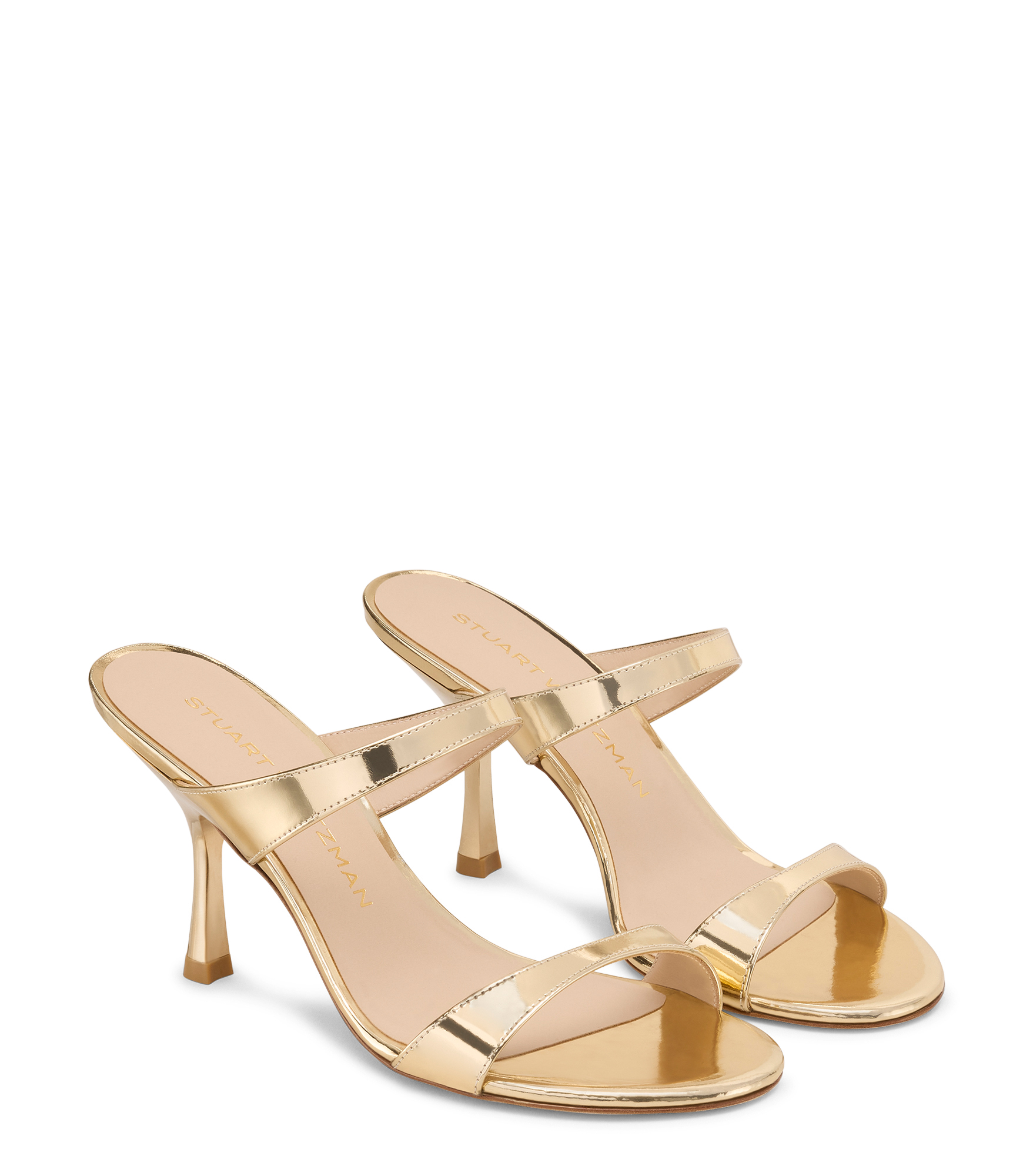  Stuart Weitzman Nudist Slide 85 - Woman Sandals Platino 37.5 