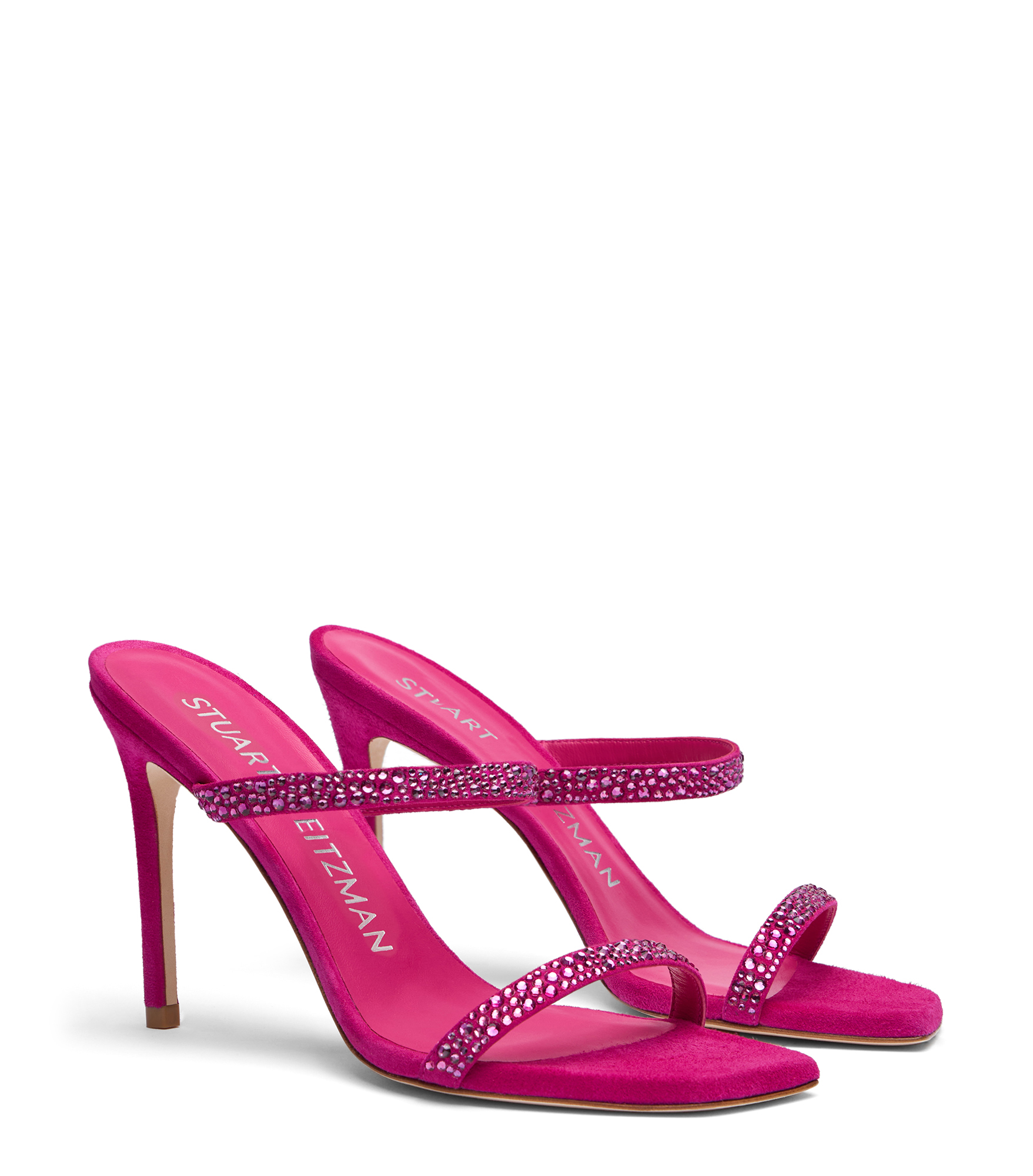  Stuart Weitzman Aleena Royale 100 Slide - Woman  Begonia 39.5 