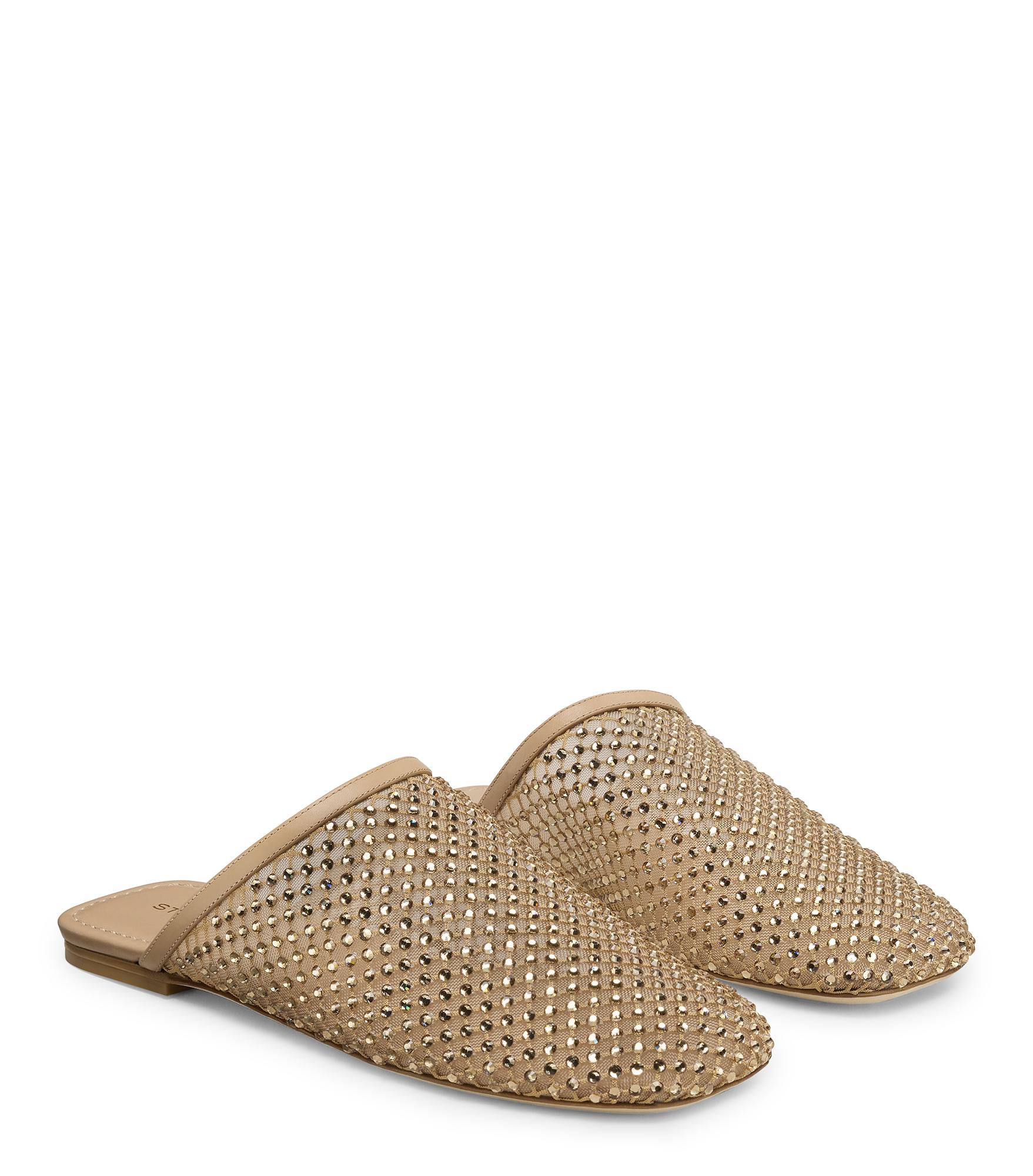  Stuart Weitzman Bareitall Shine Mule - Woman Sandals Adobe 38.5 