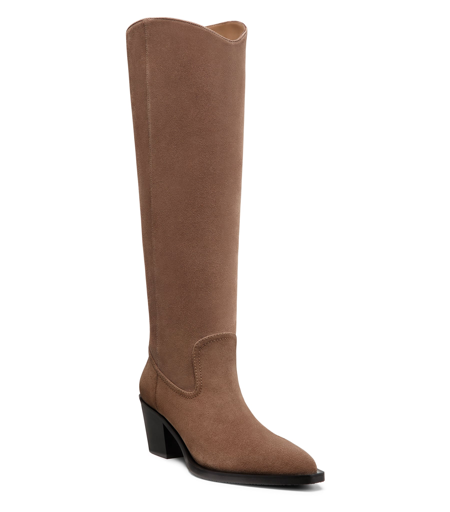  Stuart Weitzman Tate Boot - Woman  Taupe/black 38.5 
