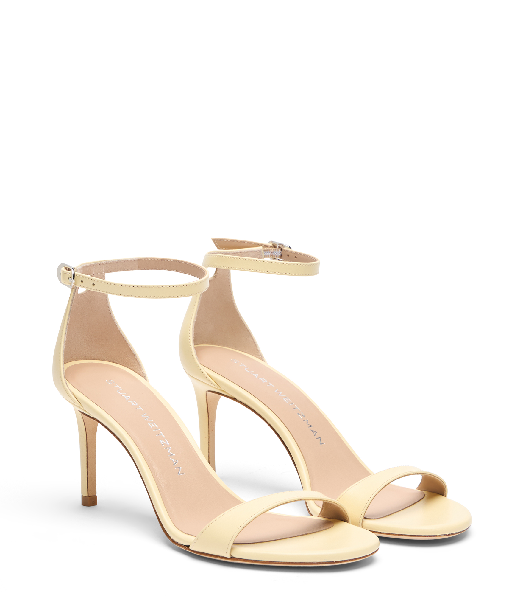  Stuart Weitzman Nudist Ii Sandal 75 - Woman  Lemon Chiffon 37.5 