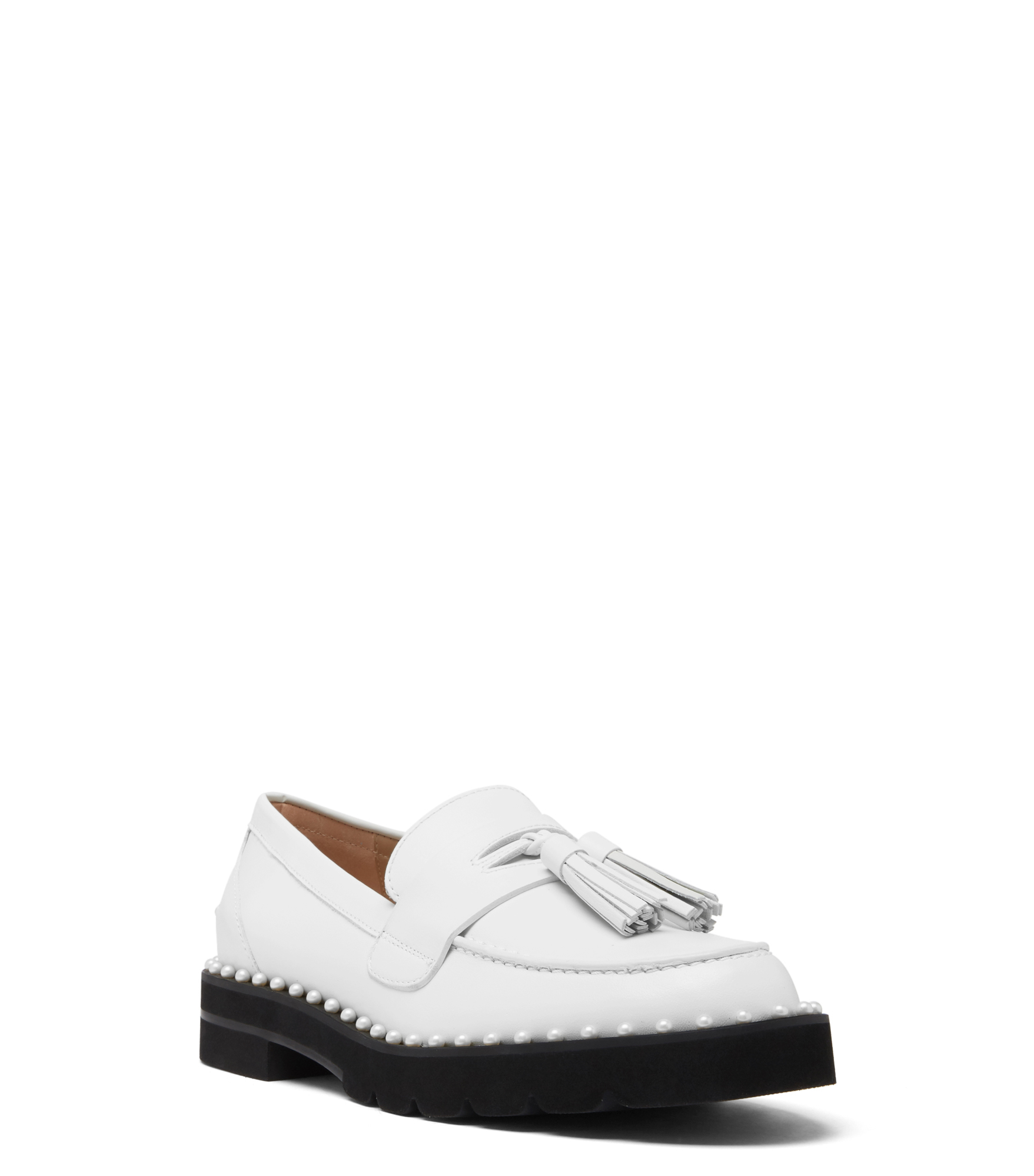  Stuart Weitzman Mila Lift Pearl Loafer - Frau  Weiss 36.5 