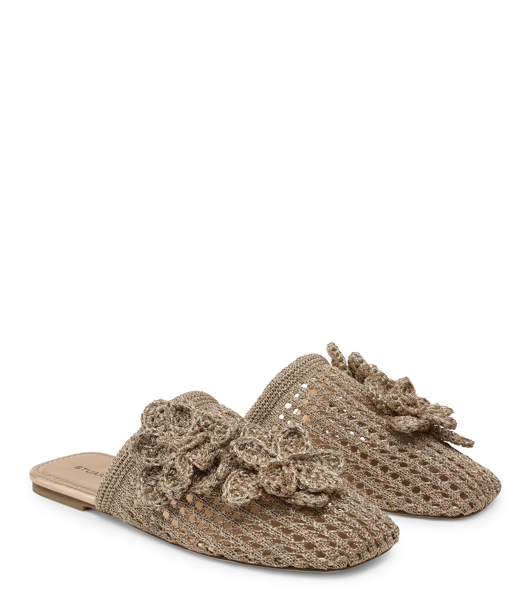  Stuart Weitzman Lotus Mule - Woman Sandals Light Gold 36.5 
