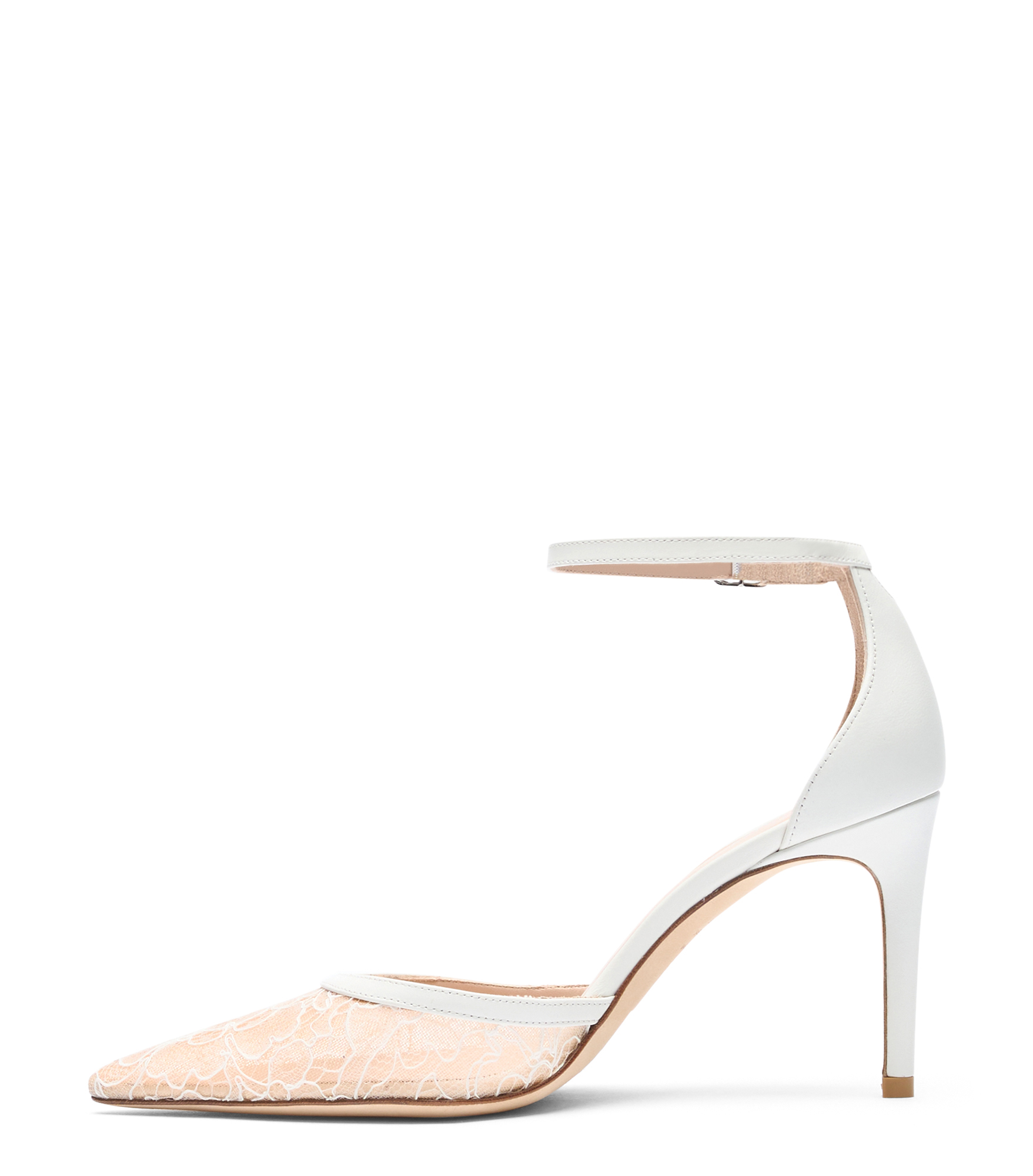  Stuart Weitzman Stuart Power Strap 85 - Woman Pumps Blanco/beige/blanco 36.5 