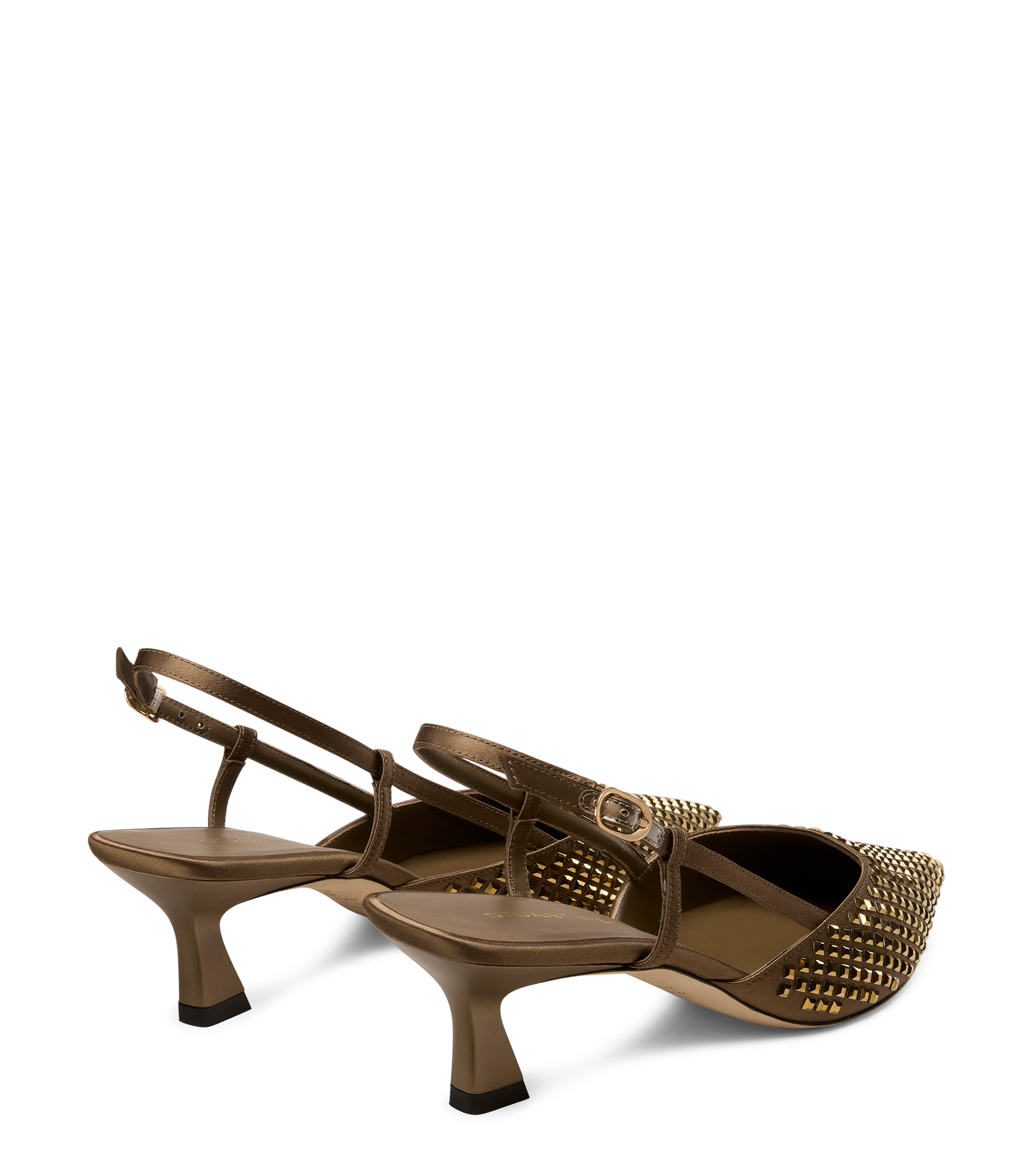  Stuart Weitzman Vinnie Radiant Slingback 50 - Woman Slingback Golden Olive 38 