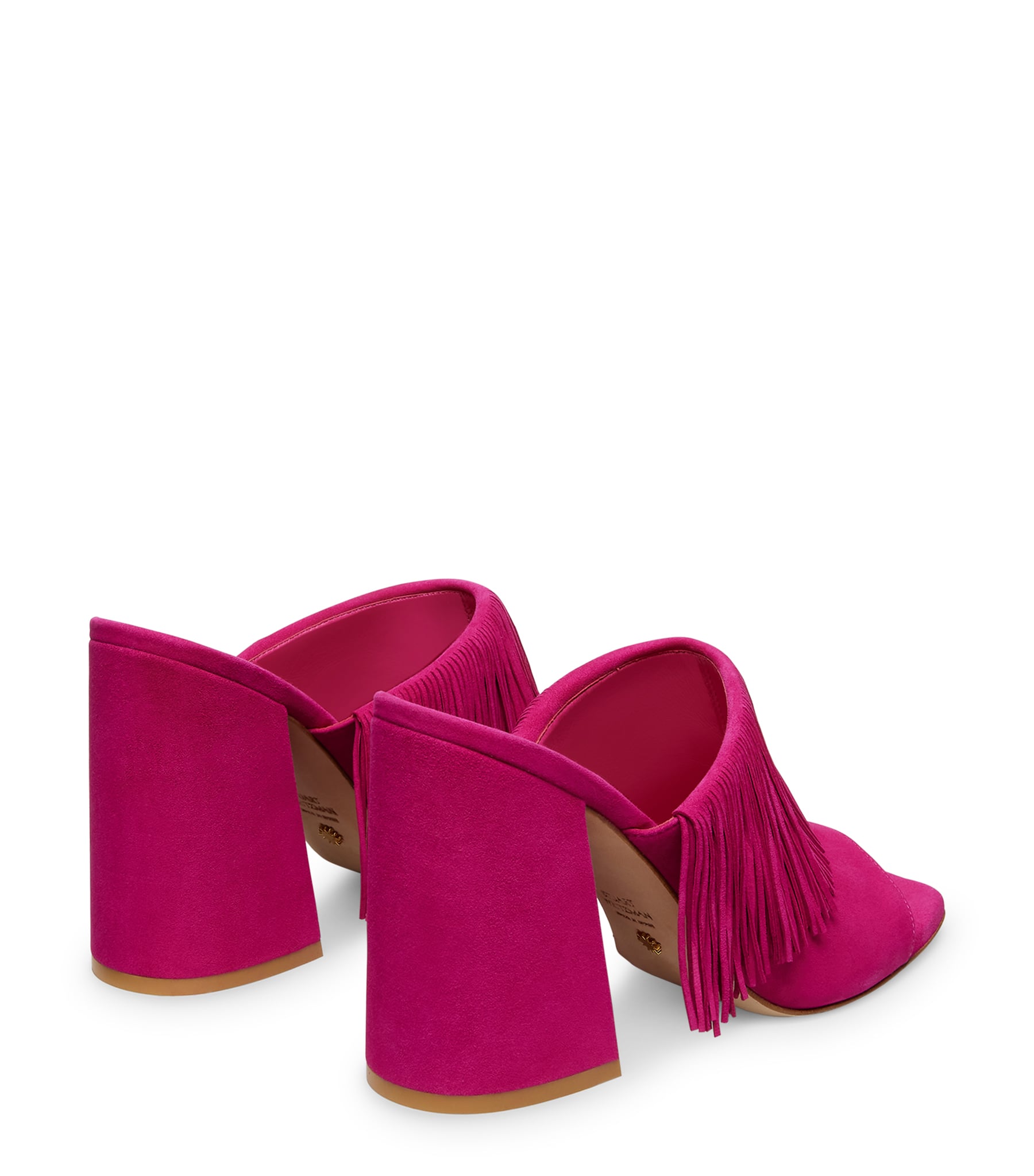  Stuart Weitzman Tia Fringe 100 Slide - Woman  Begonia 39 