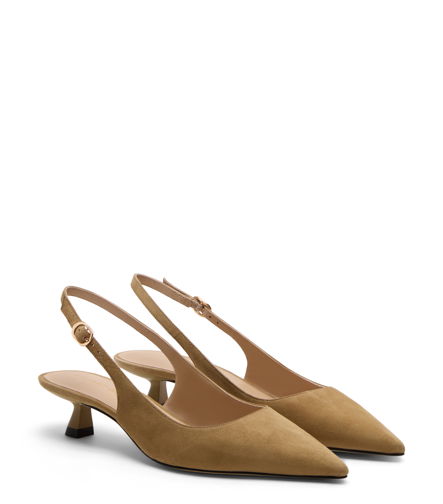  Stuart Weitzman Stuart Sculpt Slingback 35 - Mujer Slingback Golden Olive 40 