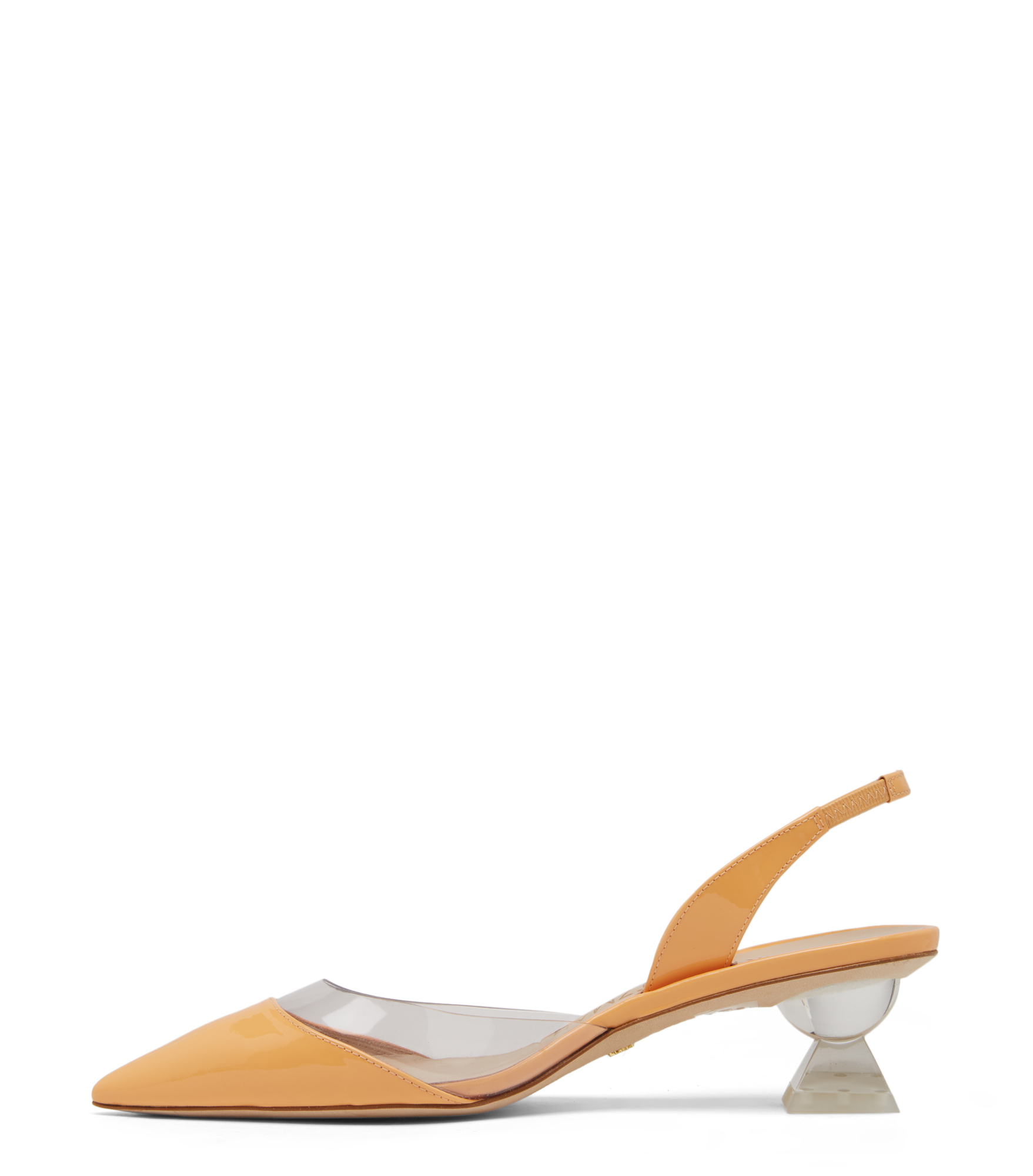 Stuart Weitzman Lucite Sculpt Sling 50 Pm - Woman  Mango 37 