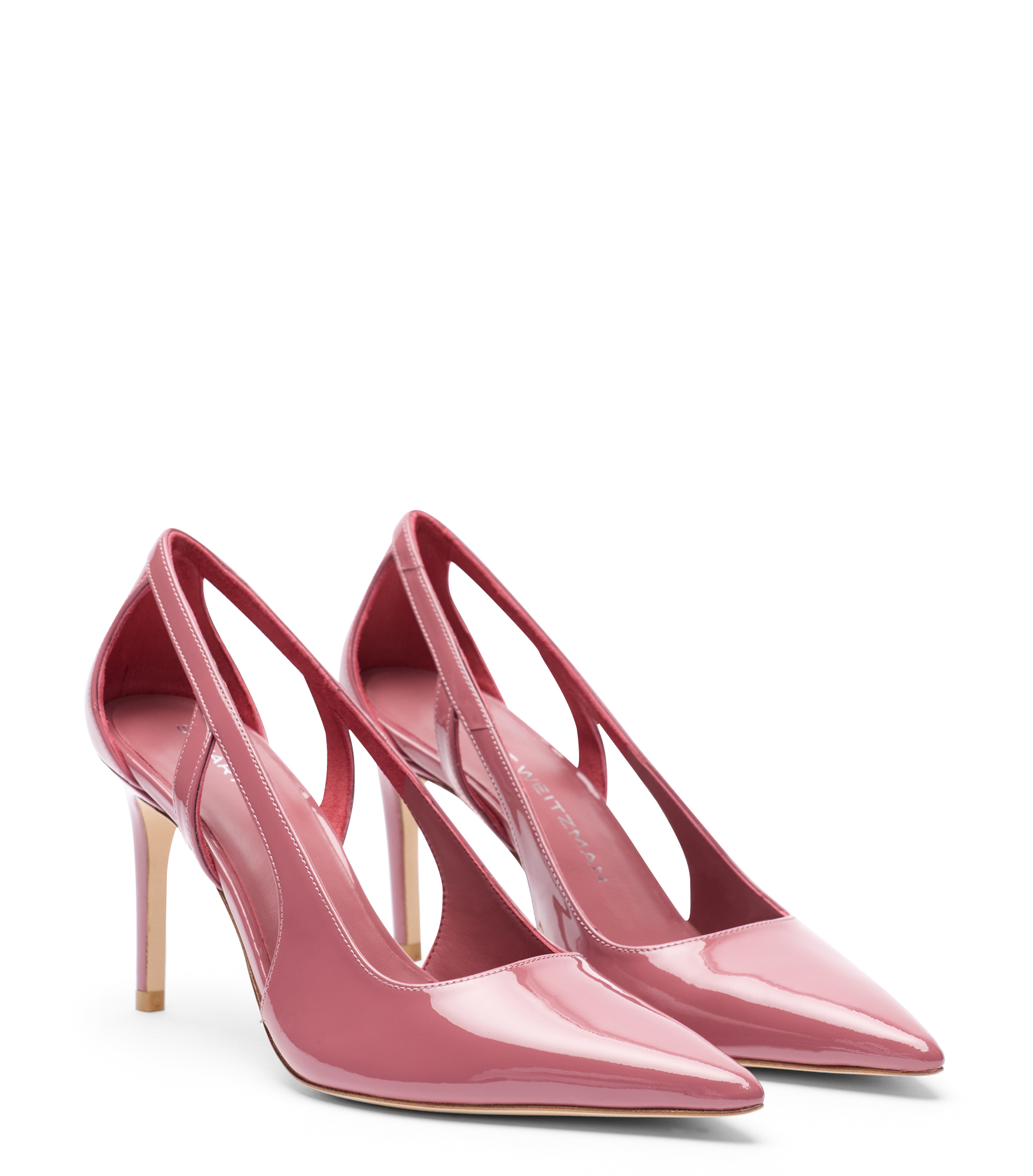  Stuart Weitzman Stuart Power Cutout 85 - Woman Pumps Dusty Berry 39.5 