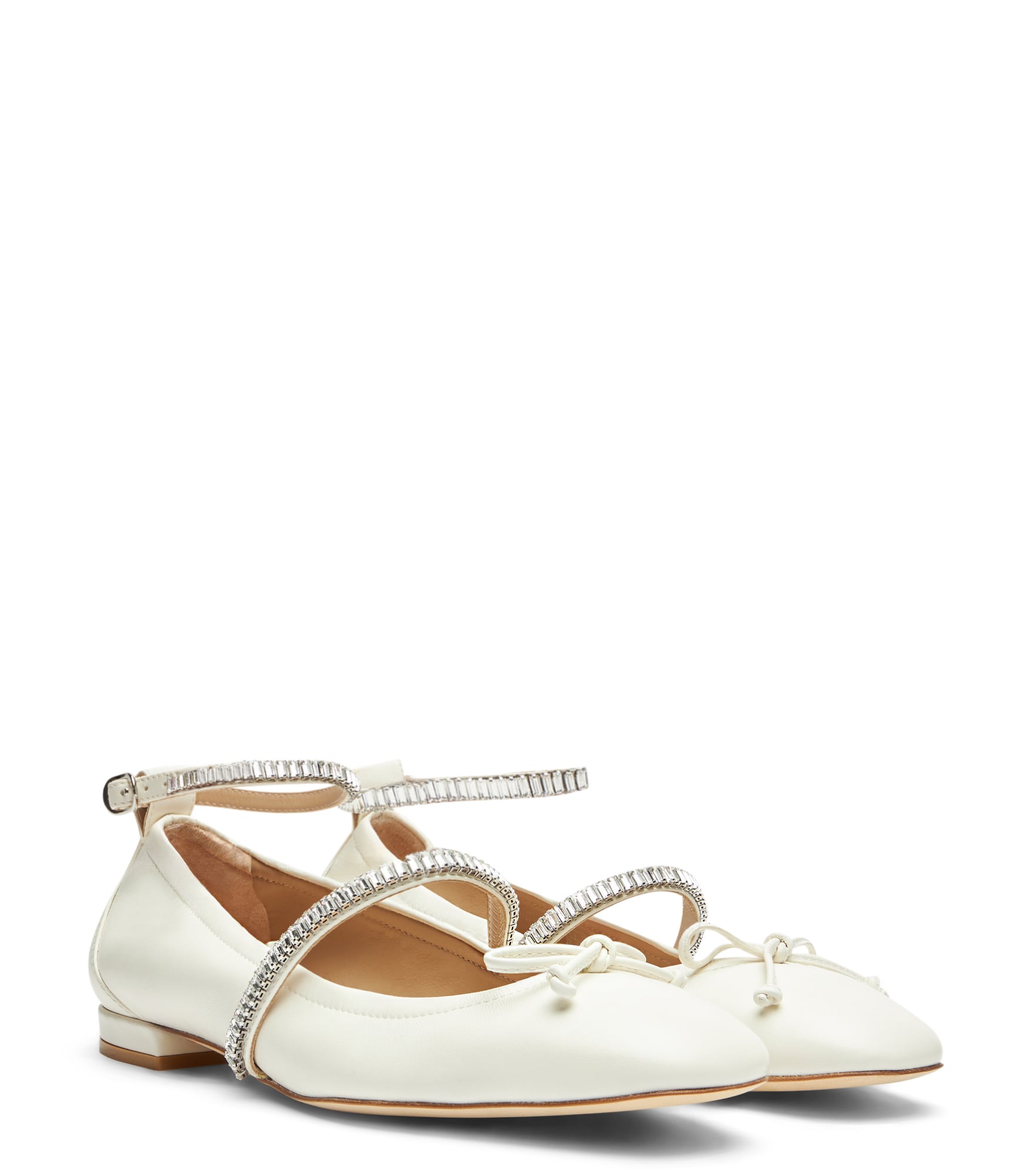  Stuart Weitzman Stefanie Ballet Flat - Woman  Cream/clear 36.5 