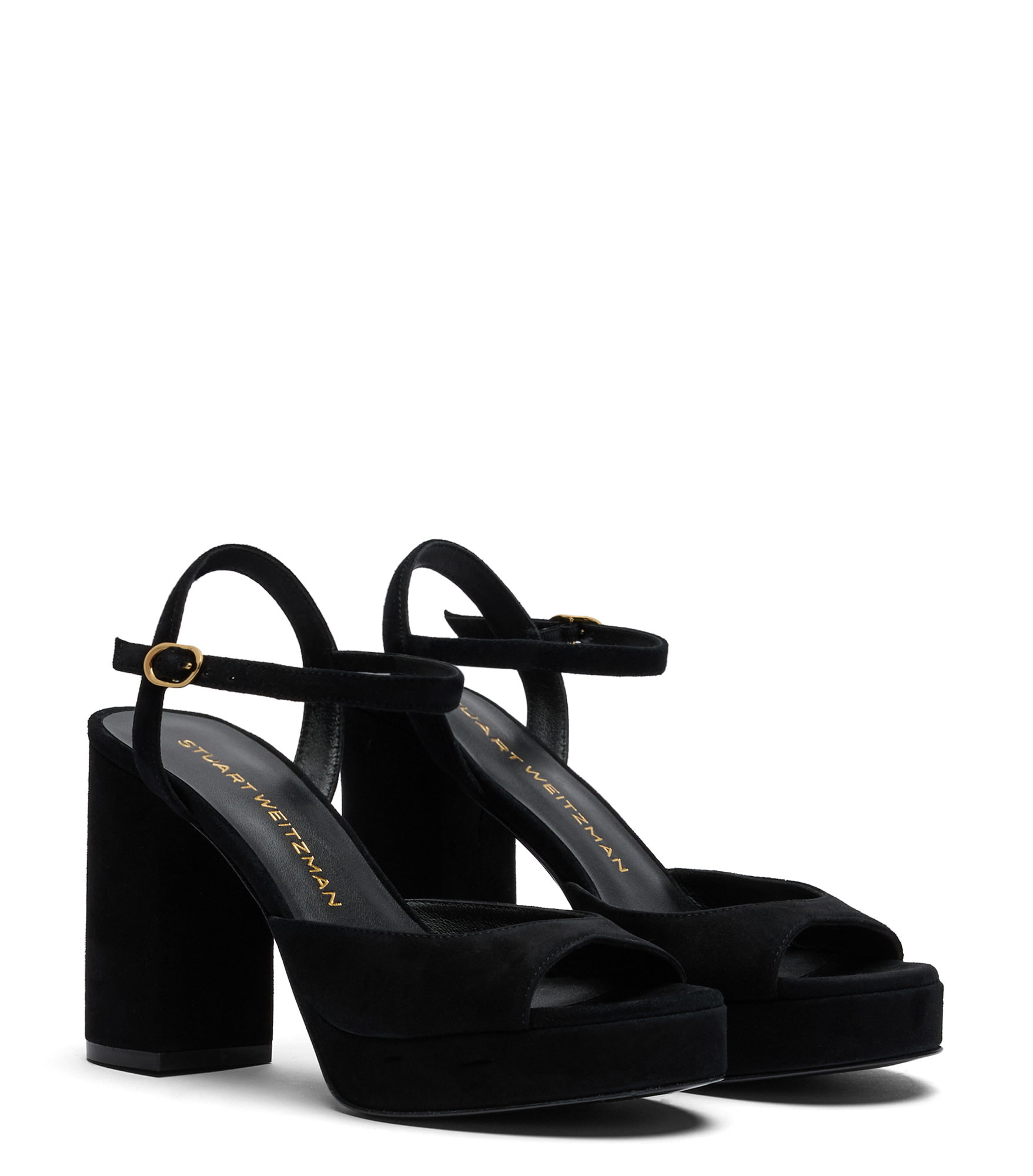  Stuart Weitzman Dayna Ii Platform - Frau Sandalen Black 38 