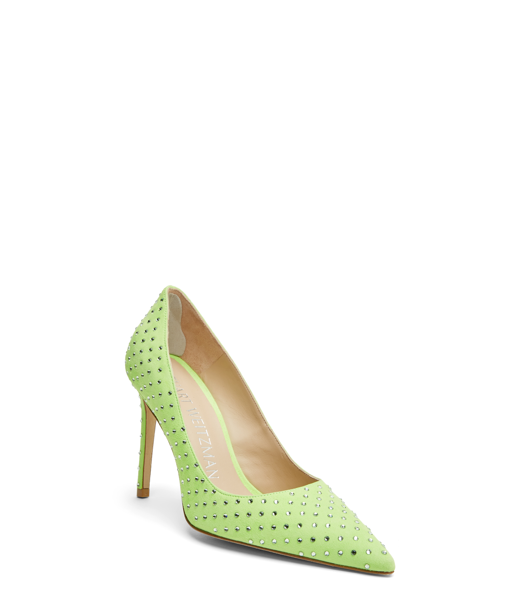  Stuart Weitzman Stuart Shine 100 Pump - Woman  Neon Chartreuse/chrysolite 38.5 
