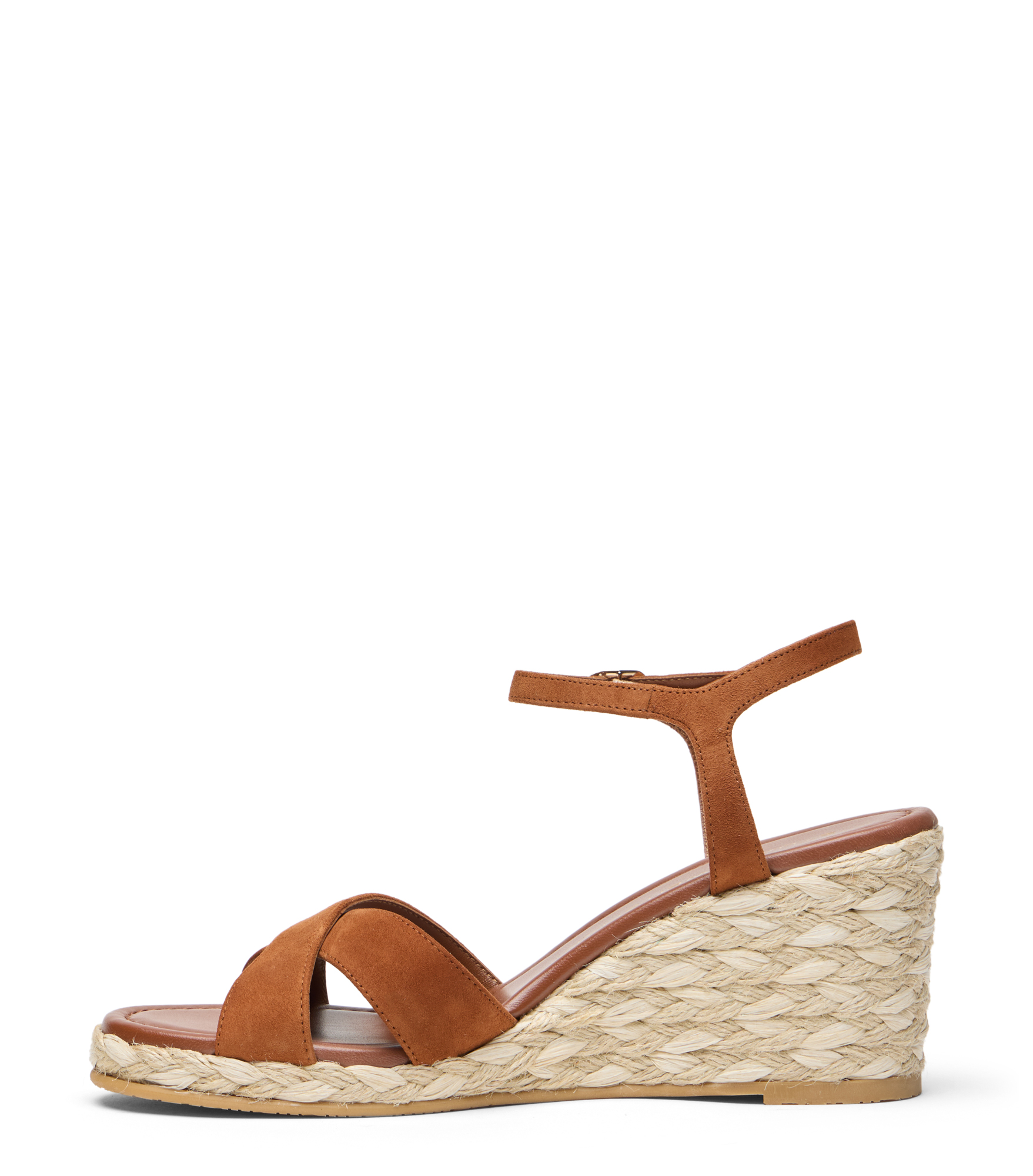  Stuart Weitzman Dayna Espadrille Wedge - Woman Wedges Luxe Saddle/natural 37.5 